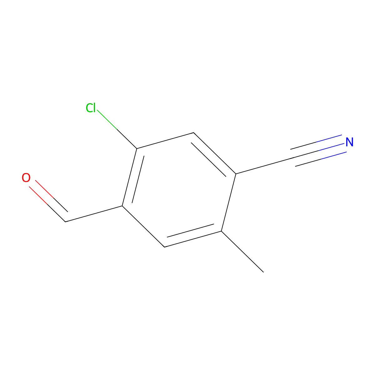 5-Chloro-4-formyl-2-methylbenZonitrile molecular structure, CAS 2386527-40-6