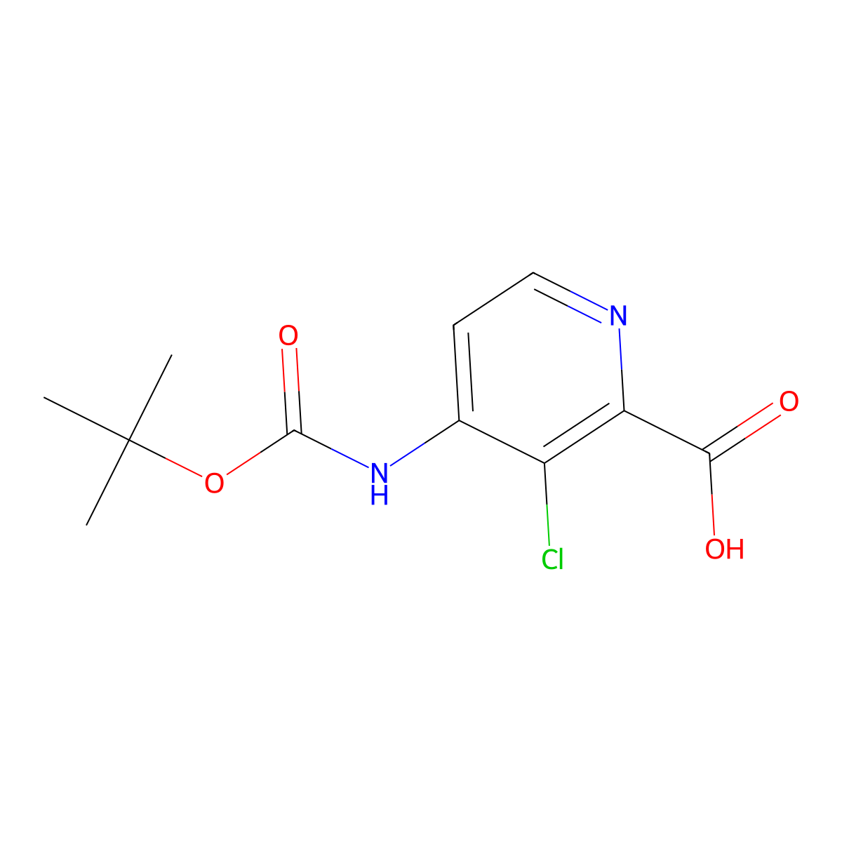 4-{[(Tert-butoxy)carbonyl]amino}-3-chloropyridine-2-carboxylic acid molecular structure, CAS 2386529-22-0