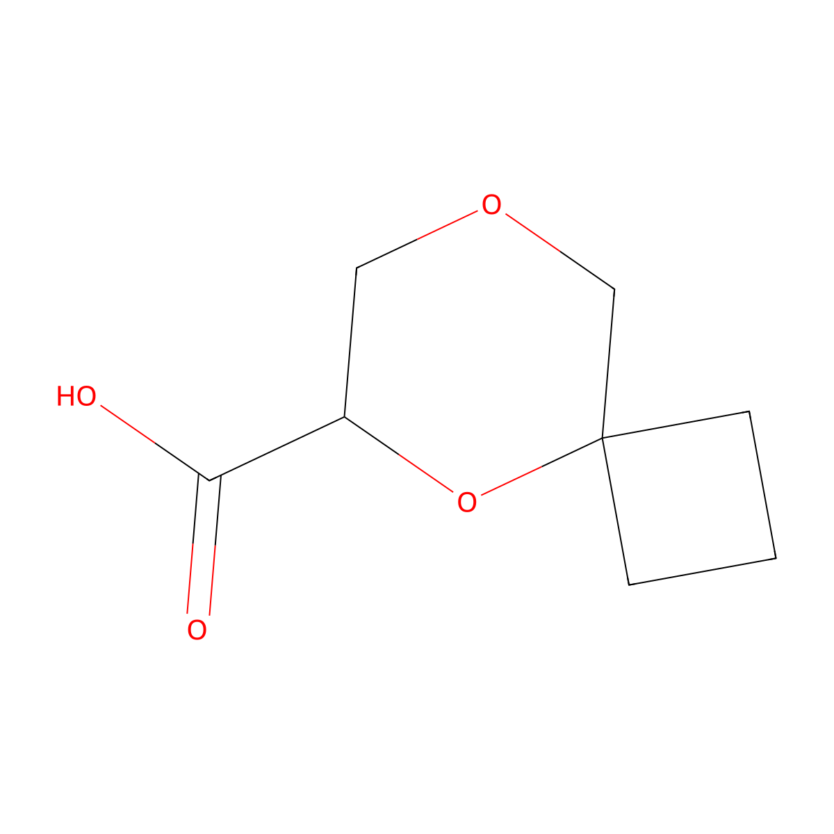 5,8-Dioxaspiro[3.5]nonane-6-carboxylicacid molecular structure, CAS 2386539-47-3