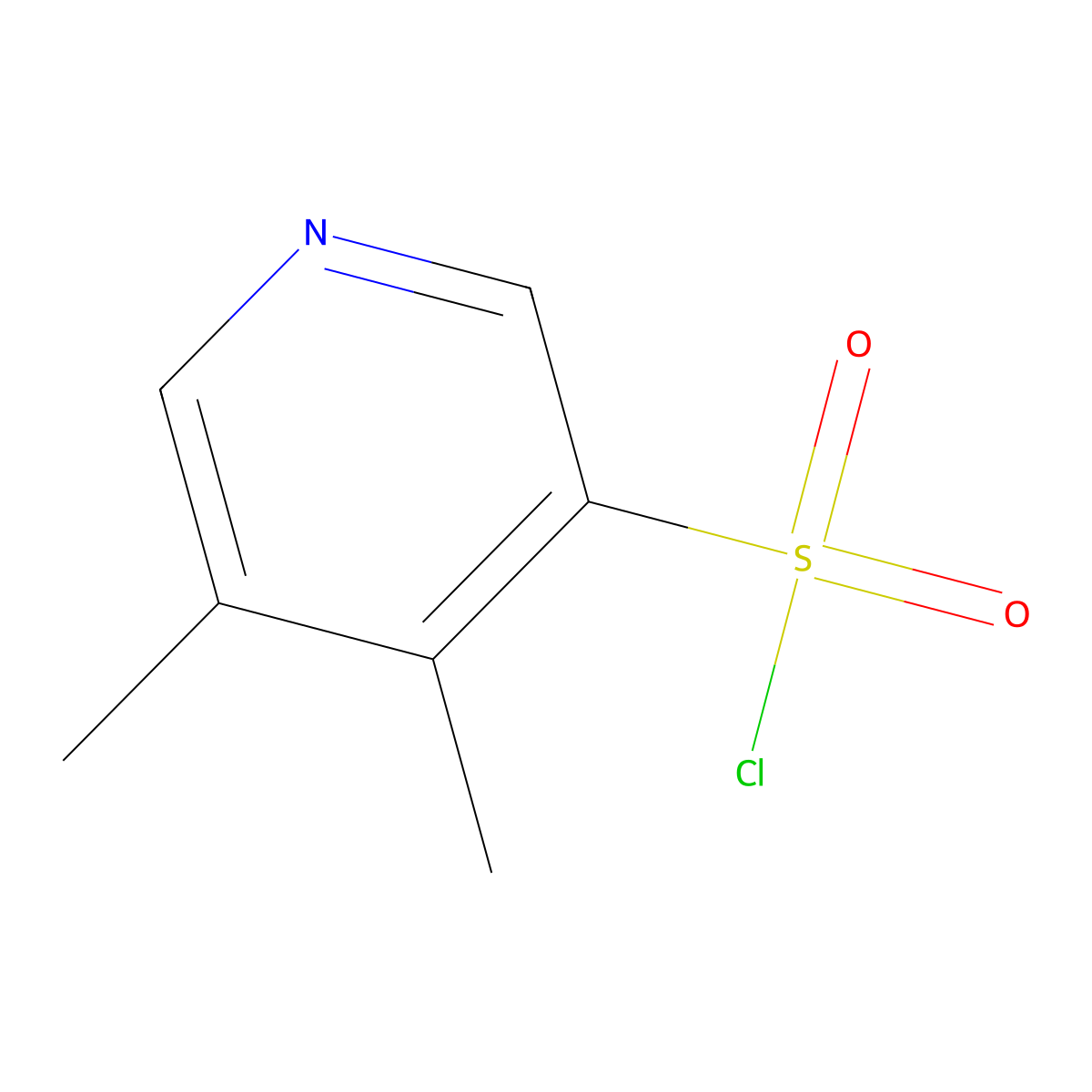 4,5-Dimethylpyridine-3-sulfonyl chloride molecular structure, CAS 2386541-11-1