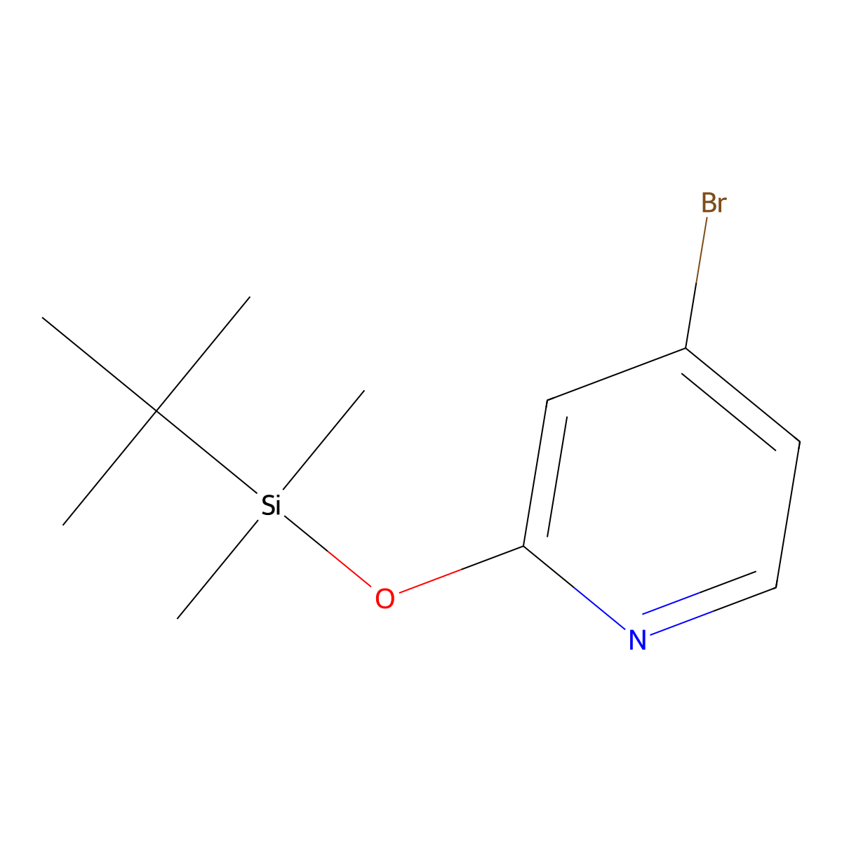 4-Bromo-2-[(tert-butyldimethylsilyl)oxy]pyridine molecular structure, CAS 2386551-05-7
