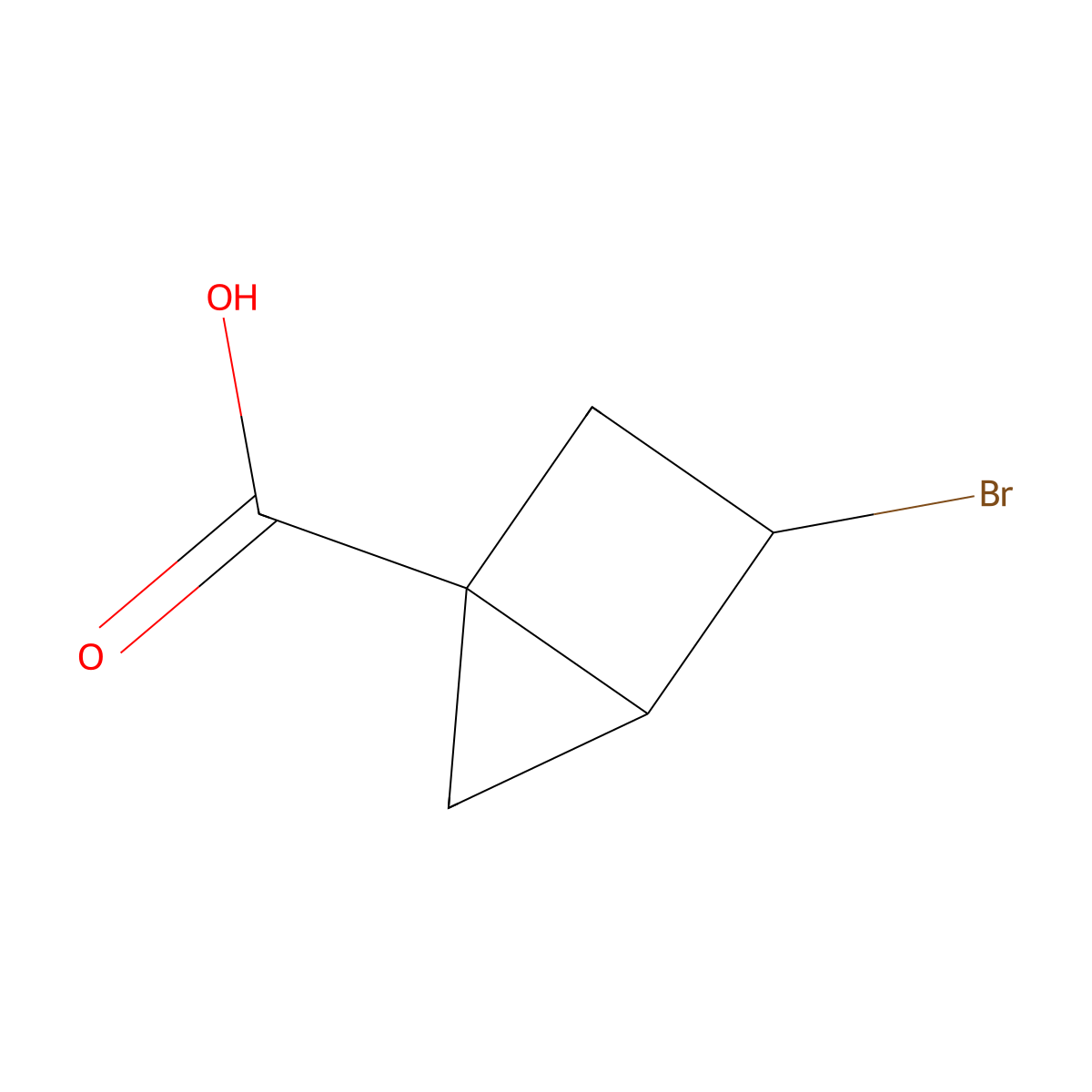3-Bromobicyclo[2.1.0]pentane-1-carboxylic acid molecular structure, CAS 2386560-87-6