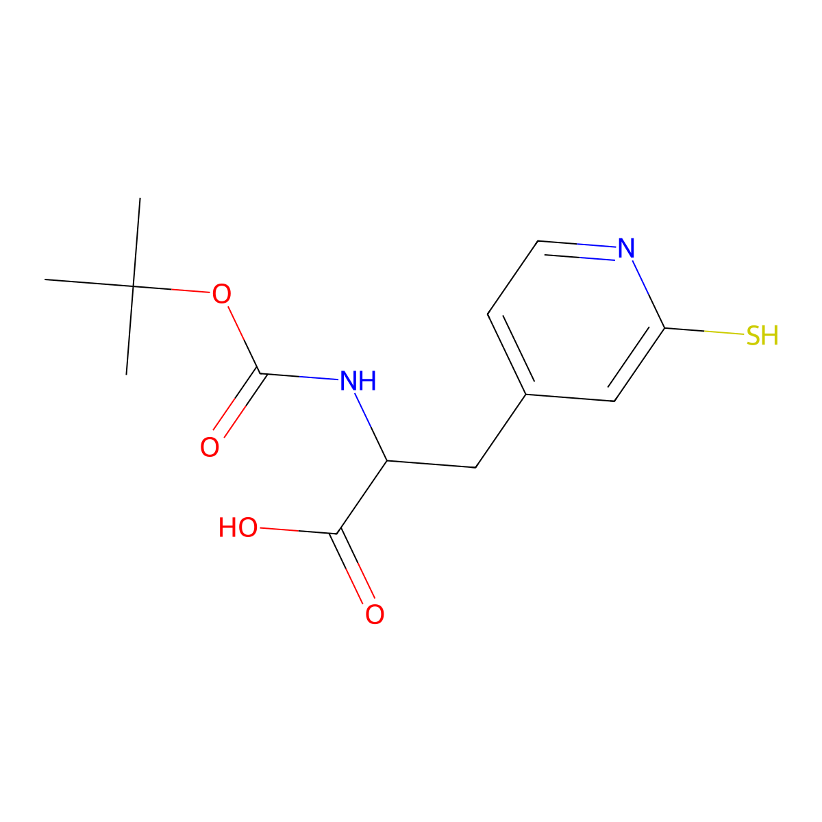 2-{[(Tert-butoxy)carbonyl]amino}-3-(2-sulfanylpyridin-4-yl)propanoic acid molecular structure, CAS 2386570-57-4