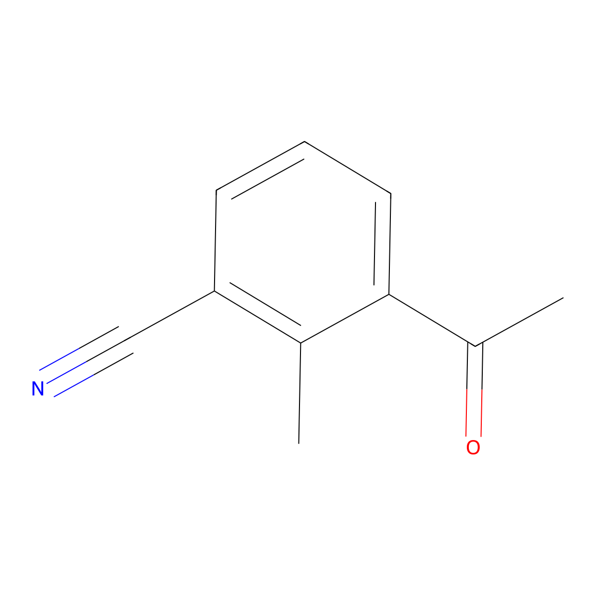 3-Acetyl-2-methylbenzonitrile molecular structure, CAS 2386590-22-1