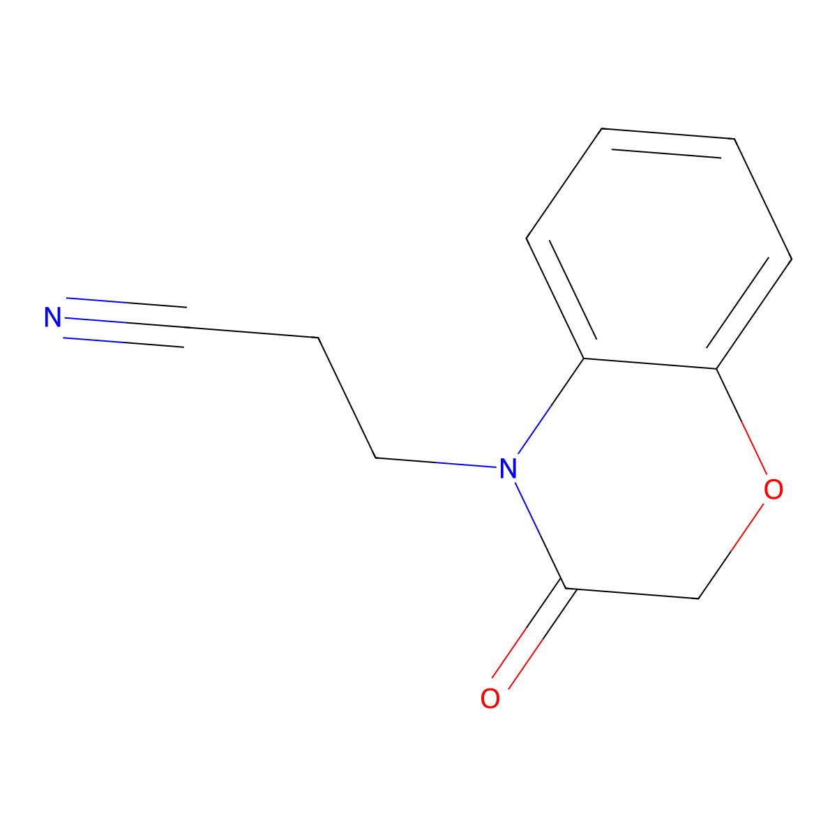 2,3-Dihydro-3-oxo-4H-1,4-benzoxazine-4-propionitrile molecular structure, CAS 23866-12-8