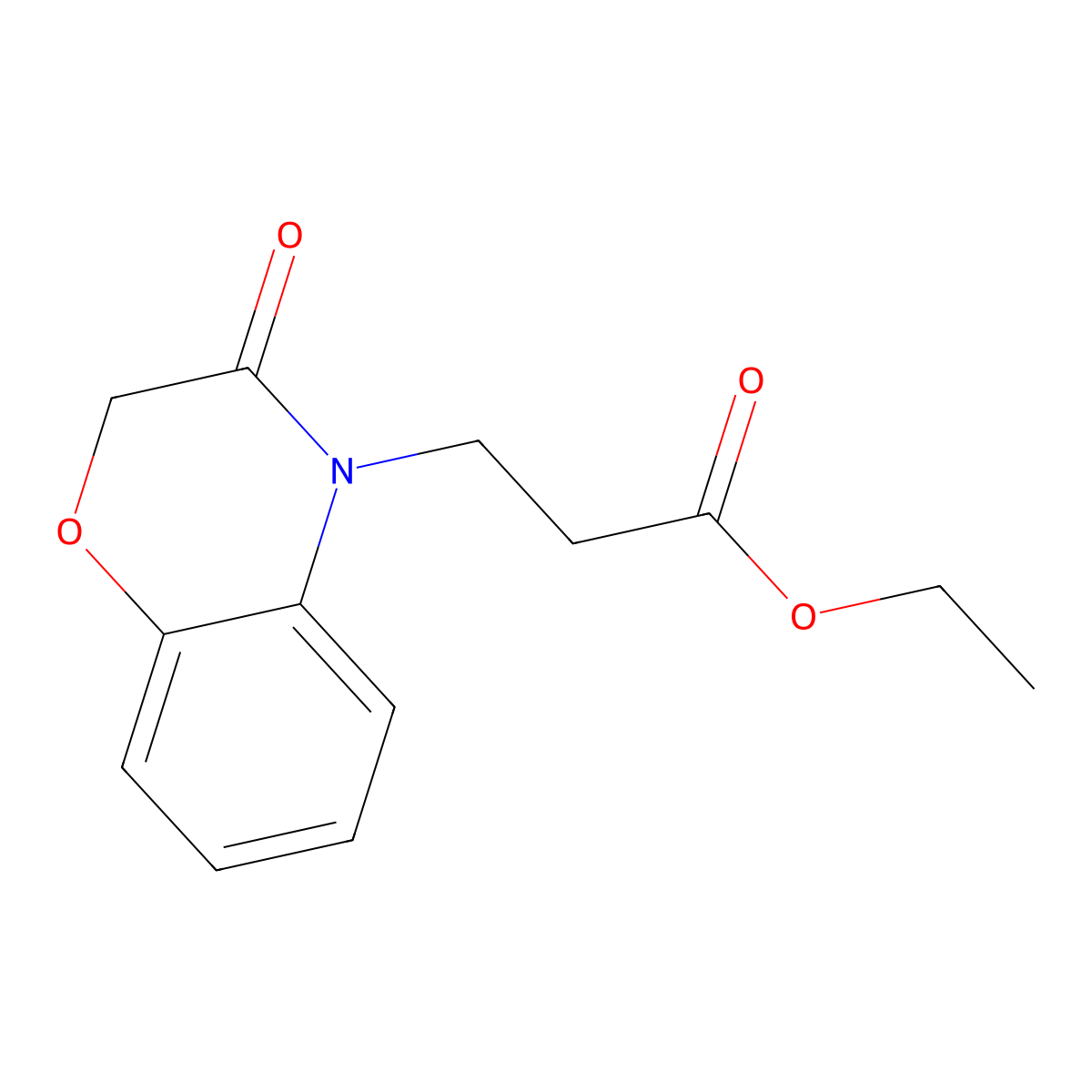 Ethyl 3-(3-oxo-1,4-benzoxazin-4-yl)propanoate molecular structure, CAS 23866-14-0