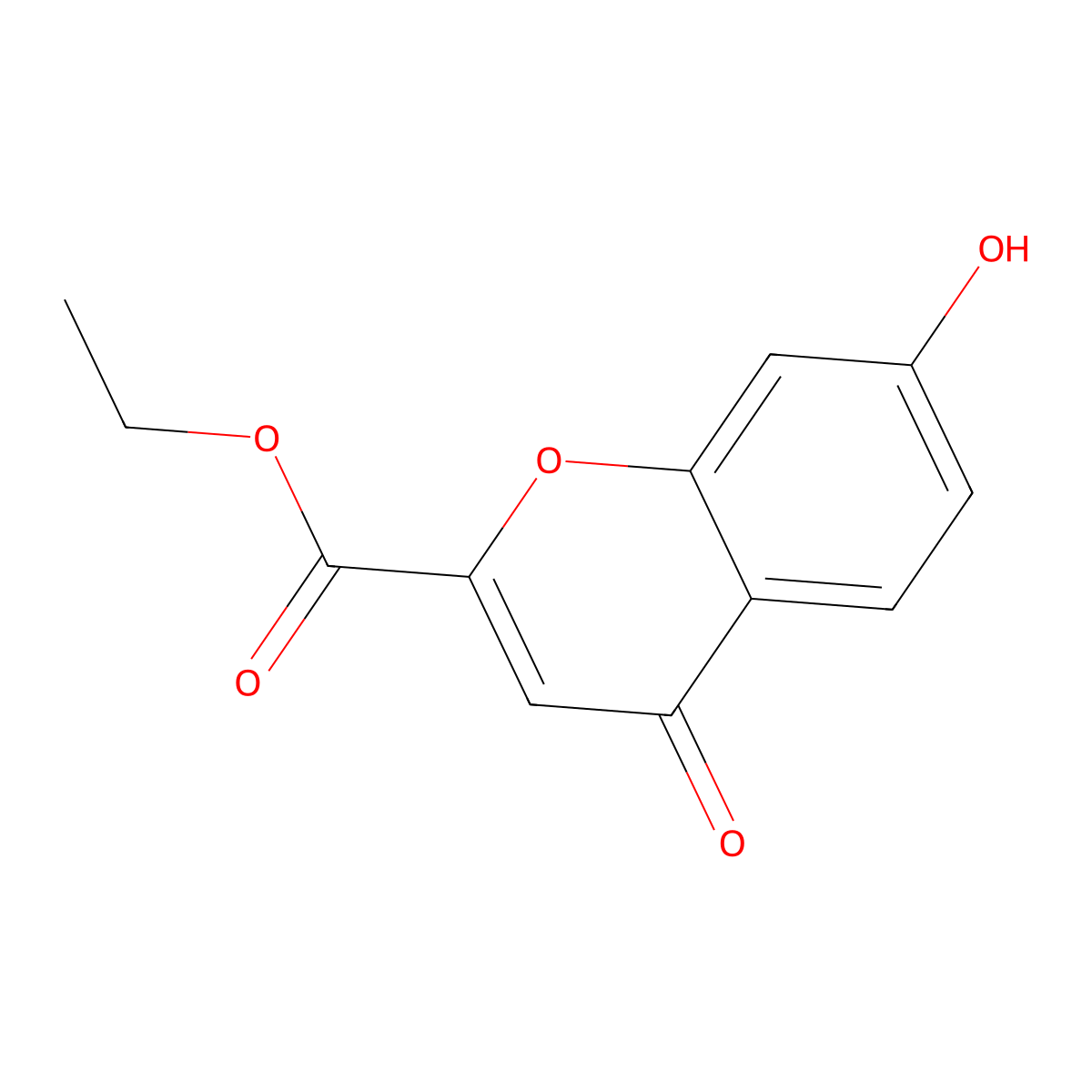 ethyl 7-hydroxy-4-oxo-4H-chromen-2-carboxylate molecular structure, CAS 23866-72-0