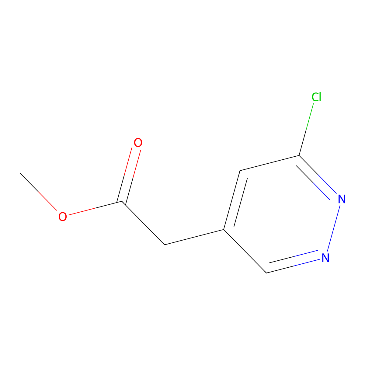 Methyl 2-(6-chloropyridazin-4-yl)acetate molecular structure, CAS 2386600-86-6