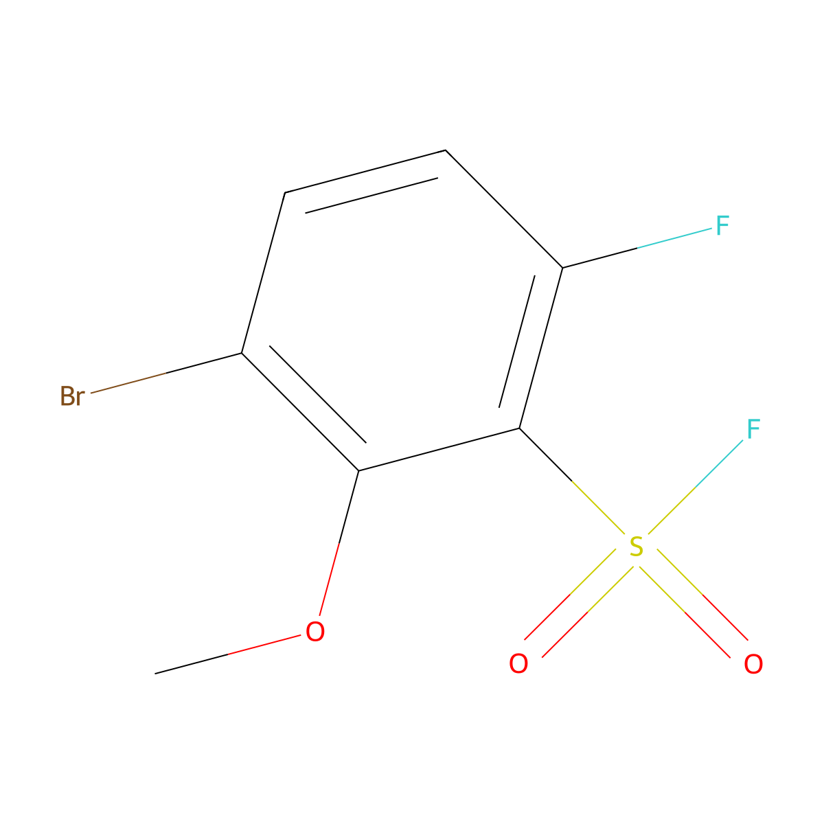 3-Bromo-6-fluoro-2-methoxybenzene-1-sulfonyl fluoride molecular structure, CAS 2386604-48-2