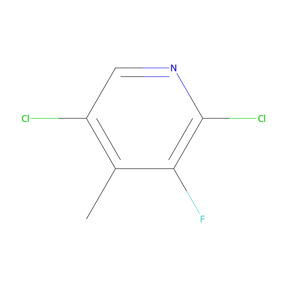 2,5-Dichloro-3-fluoro-4-methylpyridine molecular structure, CAS 2386619-25-4