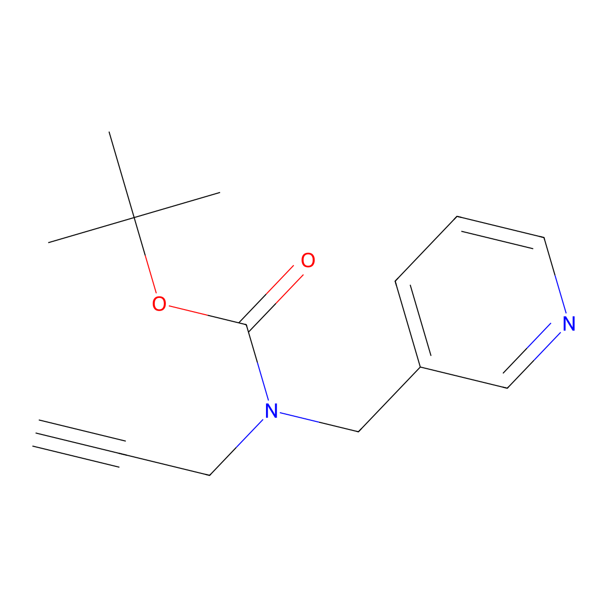 tert-butyl N-(prop-2-yn-1-yl)-N-[(pyridin-3-yl)methyl]carbamate molecular structure, CAS 2386641-25-2