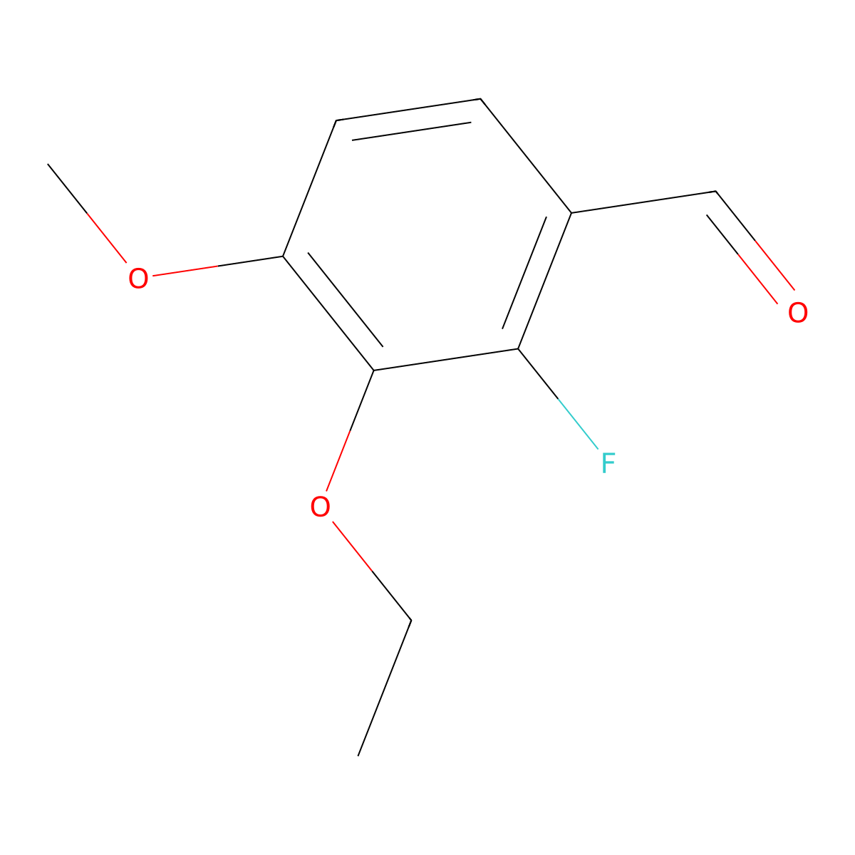 3-Ethoxy-2-fluoro-4-methoxybenzaldehyde molecular structure, CAS 2386644-69-3