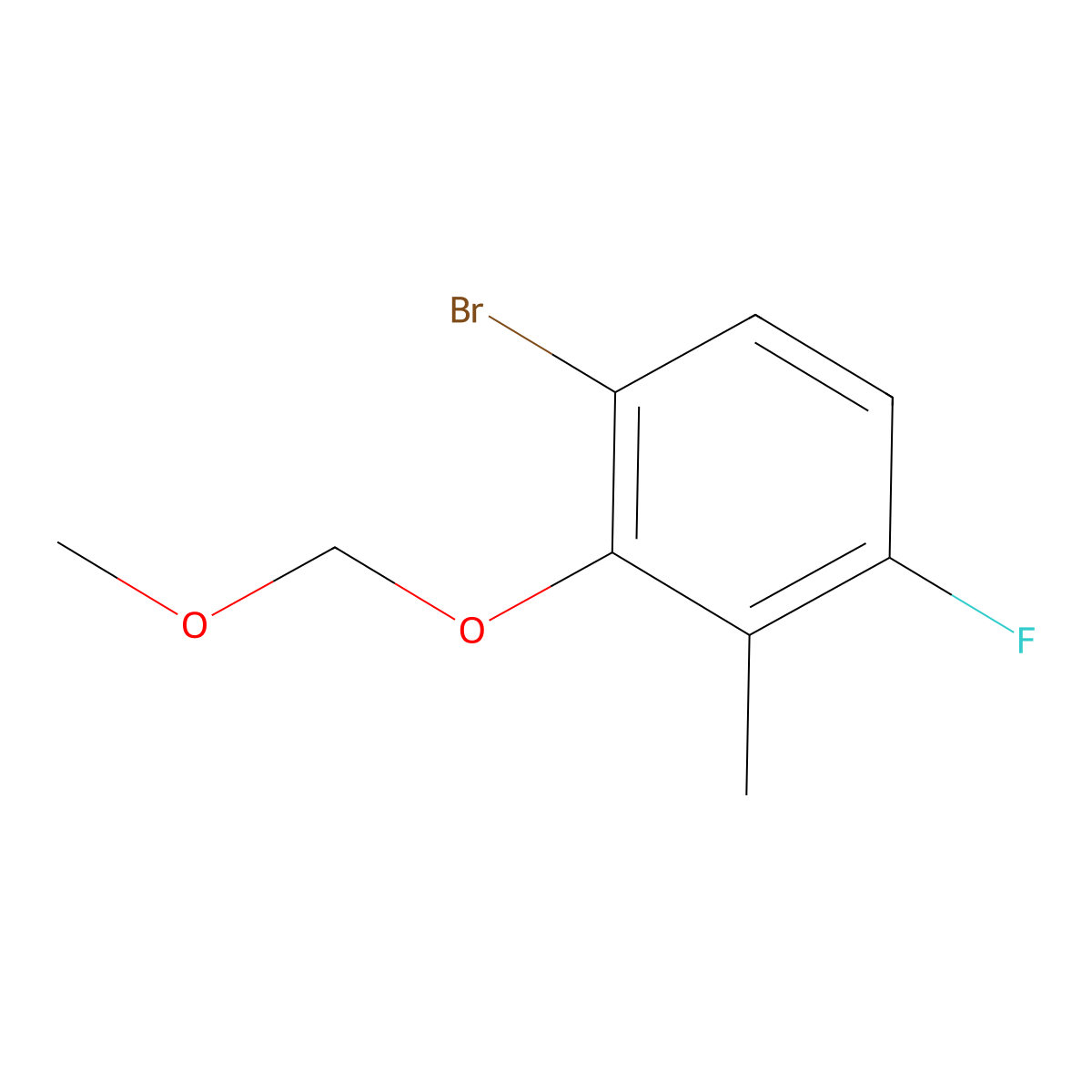 1-Bromo-4-fluoro-2-(methoxymethoxy)-3-methylbenZene molecular structure, CAS 2386648-26-4