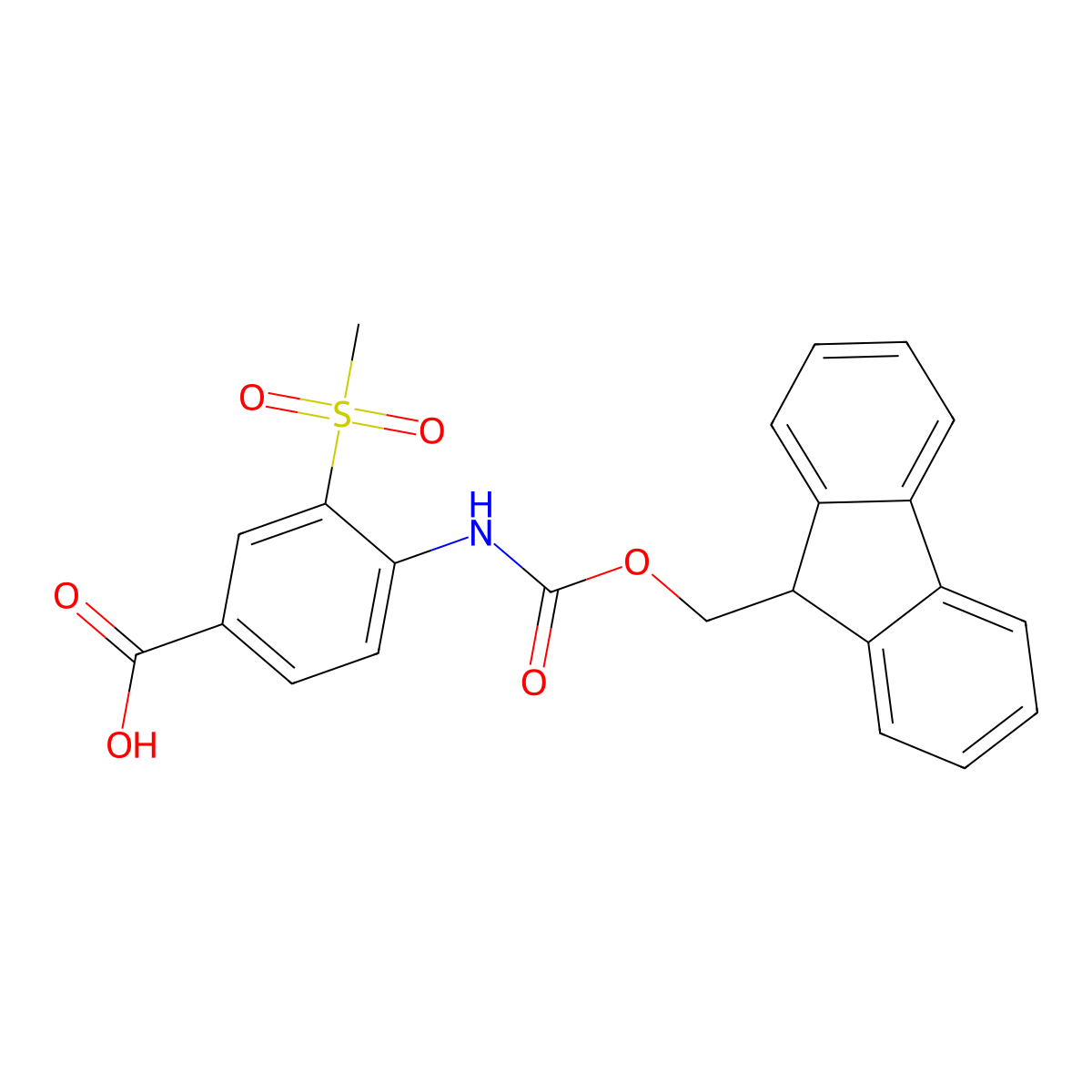 4-({[(9H-fluoren-9-yl)methoxy]carbonyl}amino)-3-methanesulfonylbenzoic acid molecular structure, CAS 2386652-73-7