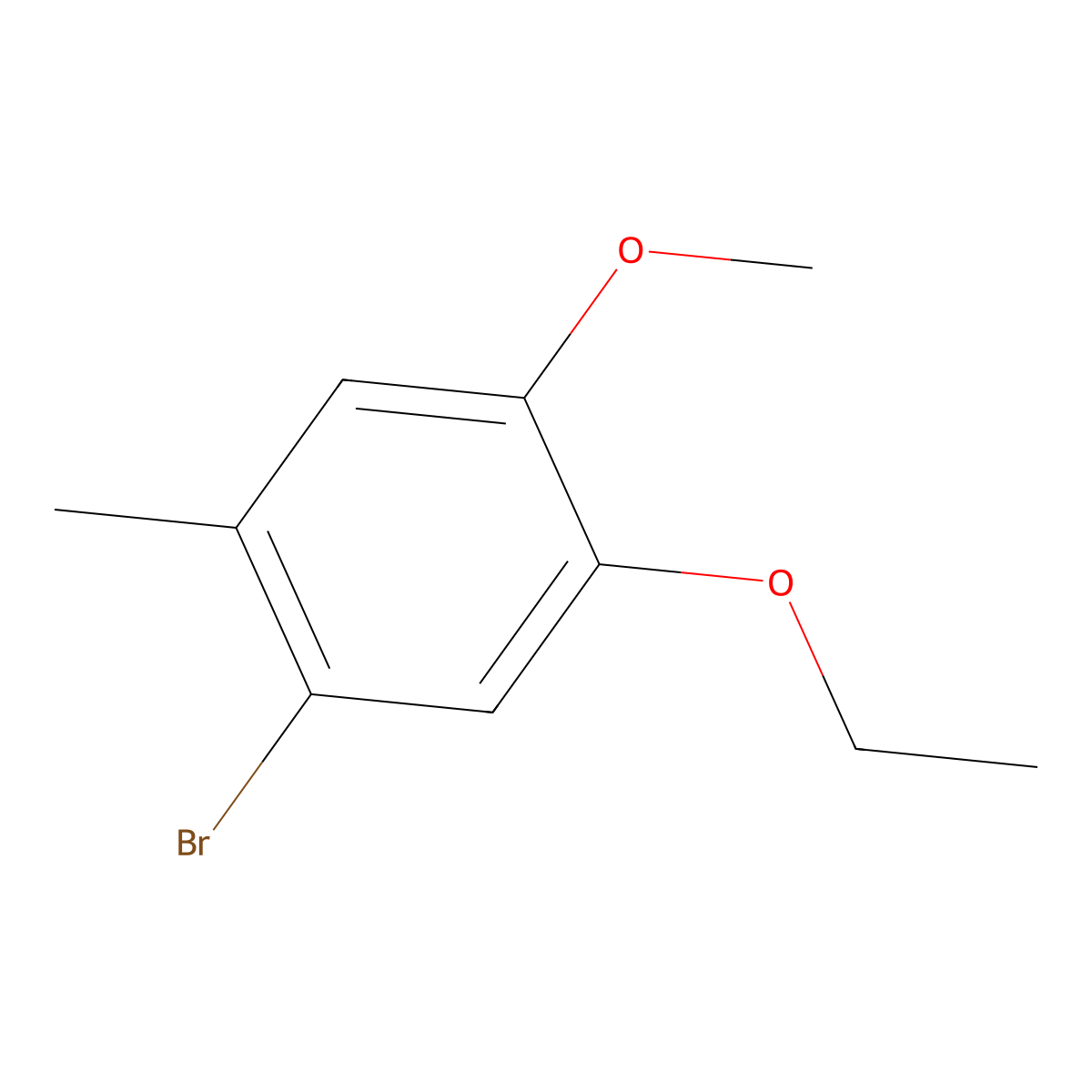 1-Bromo-5-ethoxy-4-methoxy-2-methylbenzene molecular structure, CAS 2386654-87-9