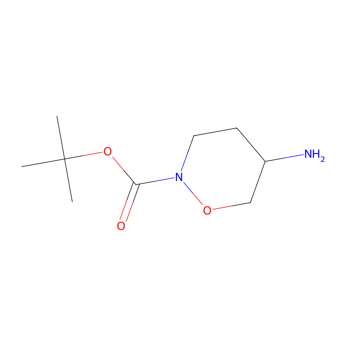 Tert-butyl 5-aminooxazinane-2-carboxylate molecular structure, CAS 2386664-84-0