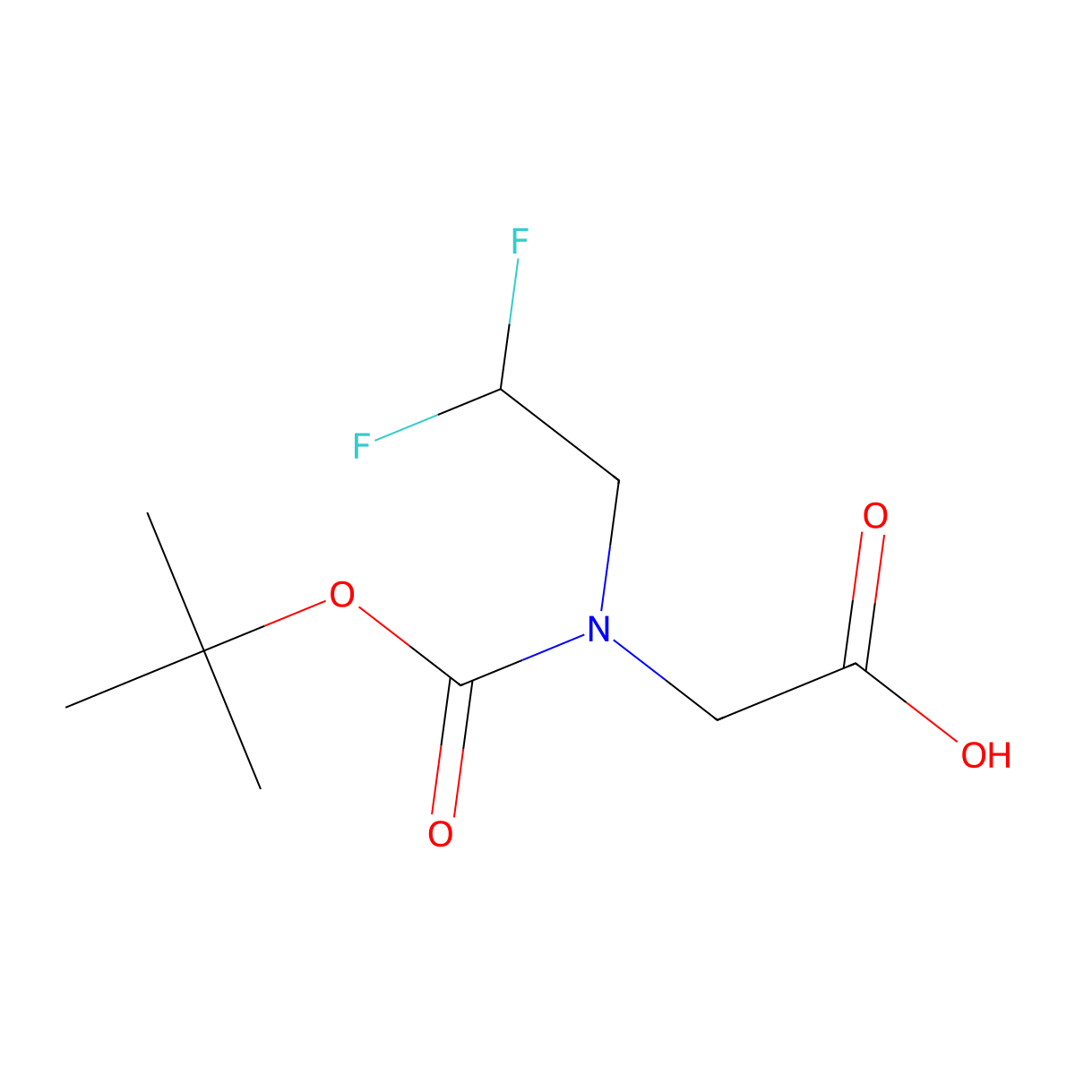2-{[(Tert-butoxy)carbonyl](2,2-difluoroethyl)amino}acetic acid molecular structure, CAS 2386668-83-1
