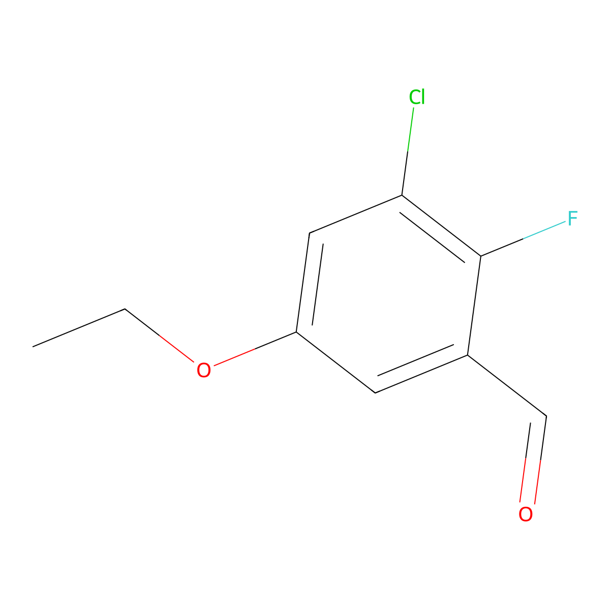 3-Chloro-5-ethoxy-2-fluorobenZaldehyde molecular structure, CAS 2386670-55-7