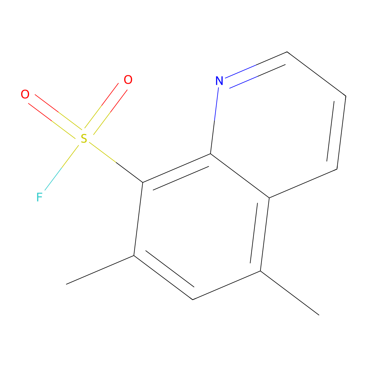 5,7-Dimethylquinoline-8-sulfonyl fluoride molecular structure, CAS 2386677-28-5