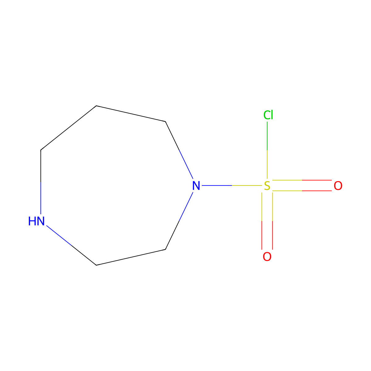 1,4-Diazepane-1-sulfonyl chloride molecular structure, CAS 2386679-79-2