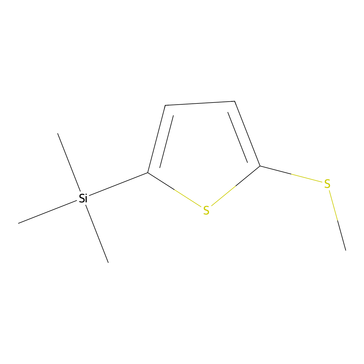 Trimethyl(5-(methylthio)thiophen-2-yl)silane molecular structure, CAS 2386684-54-2