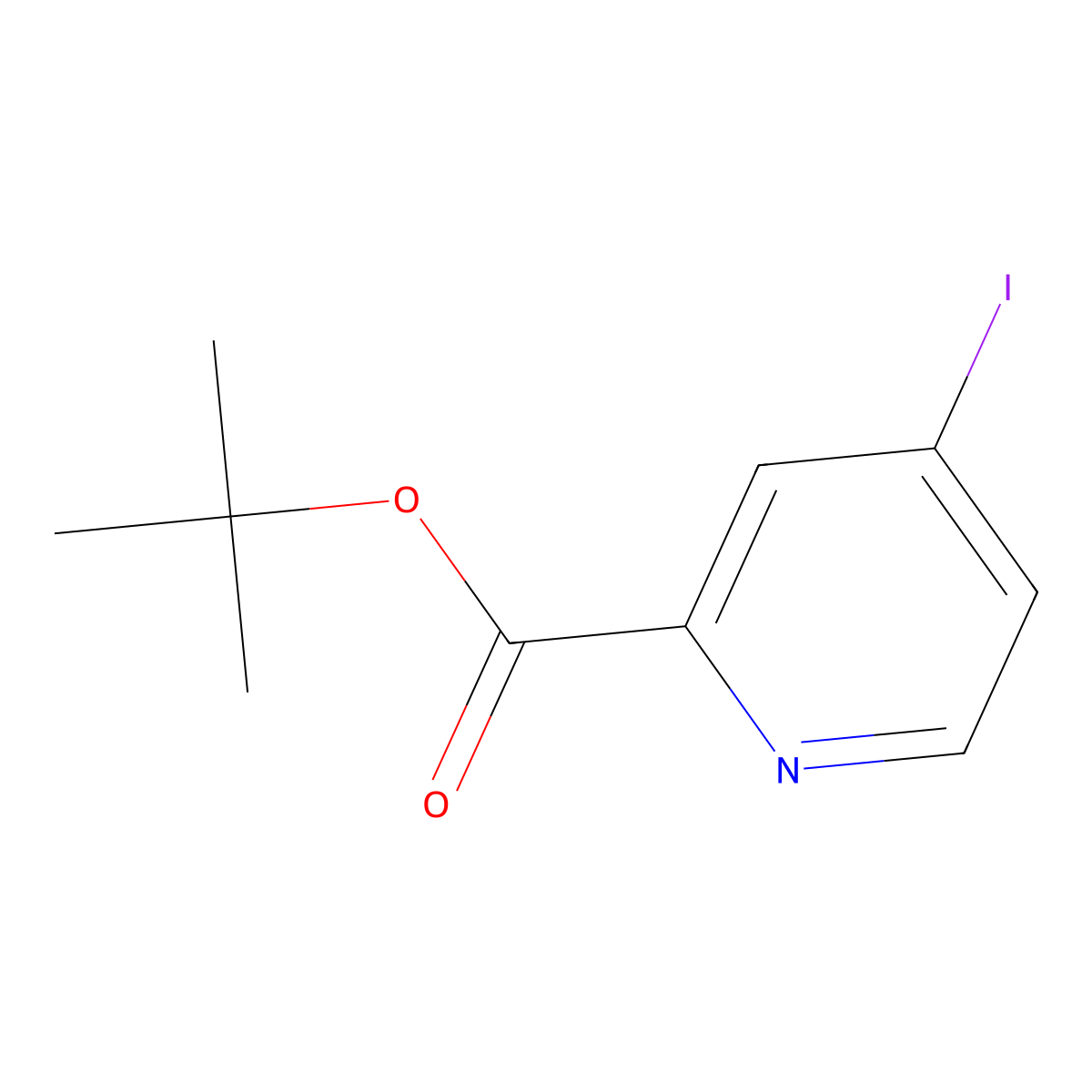 tert-Butyl 4-iodopicolinate molecular structure, CAS 2386687-62-1