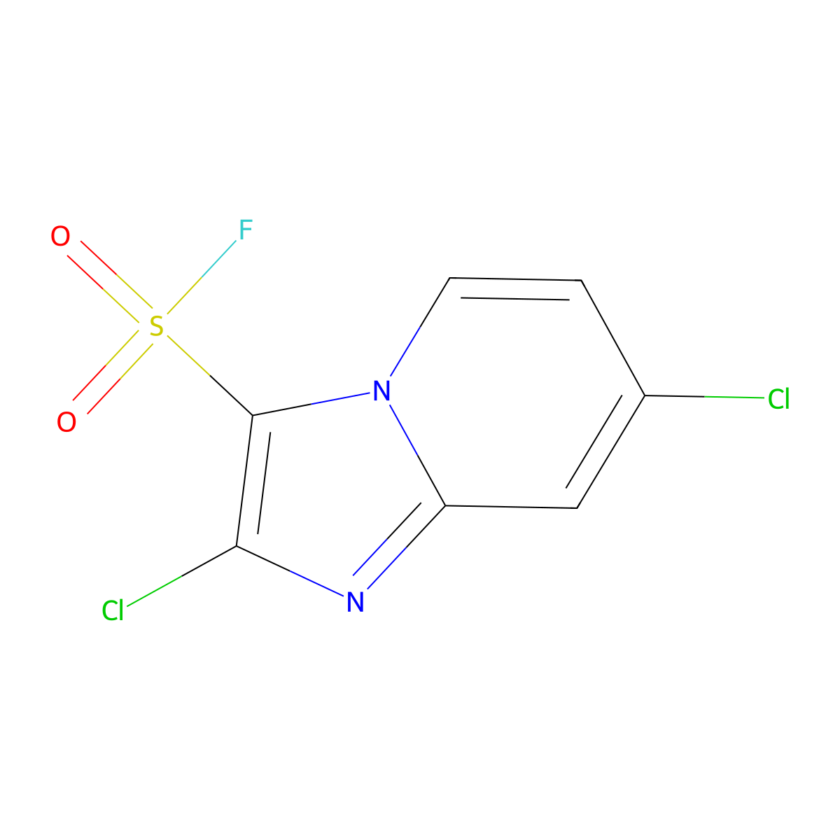 2,7-Dichloroimidazo[1,2-a]pyridine-3-sulfonyl fluoride molecular structure, CAS 2386690-88-4