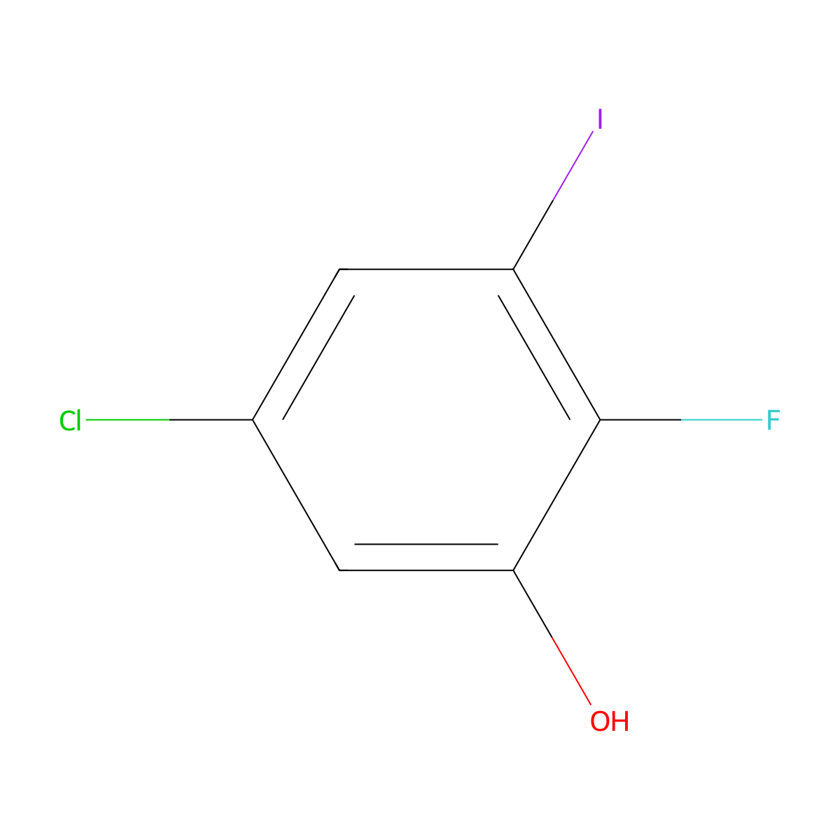 5-Chloro-2-fluoro-3-iodophenol molecular structure, CAS 2386724-01-0