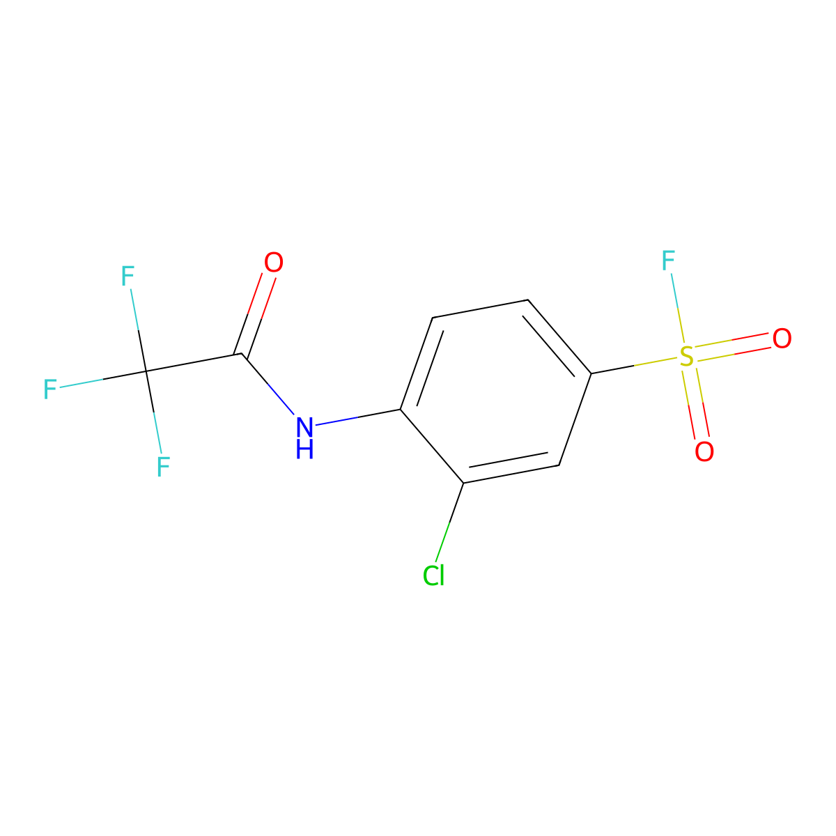 3-Chloro-4-(trifluoroacetamido)benzene-1-sulfonyl fluoride molecular structure, CAS 2386728-86-3