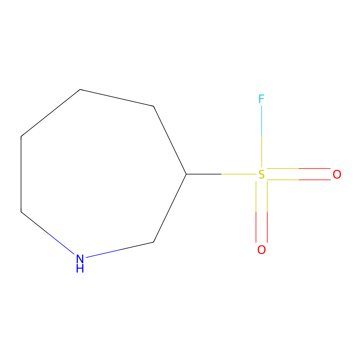 Azepane-3-sulfonyl fluoride molecular structure, CAS 2386730-97-6