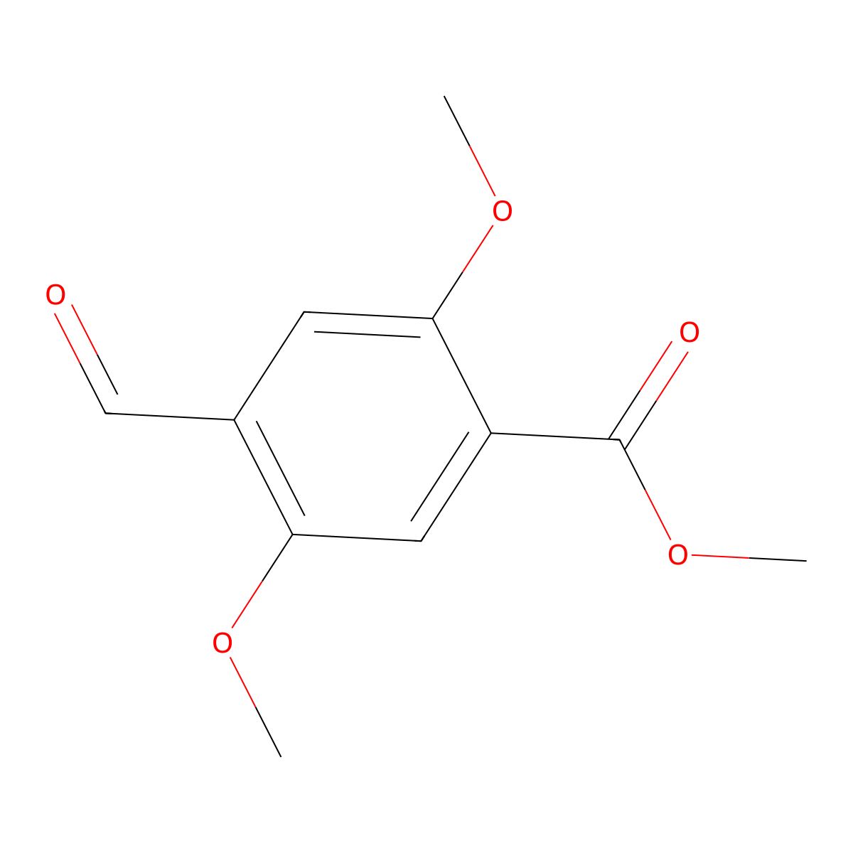 Methyl 4-formyl-2,5-dimethoxybenzoate molecular structure, CAS 2386738-09-4