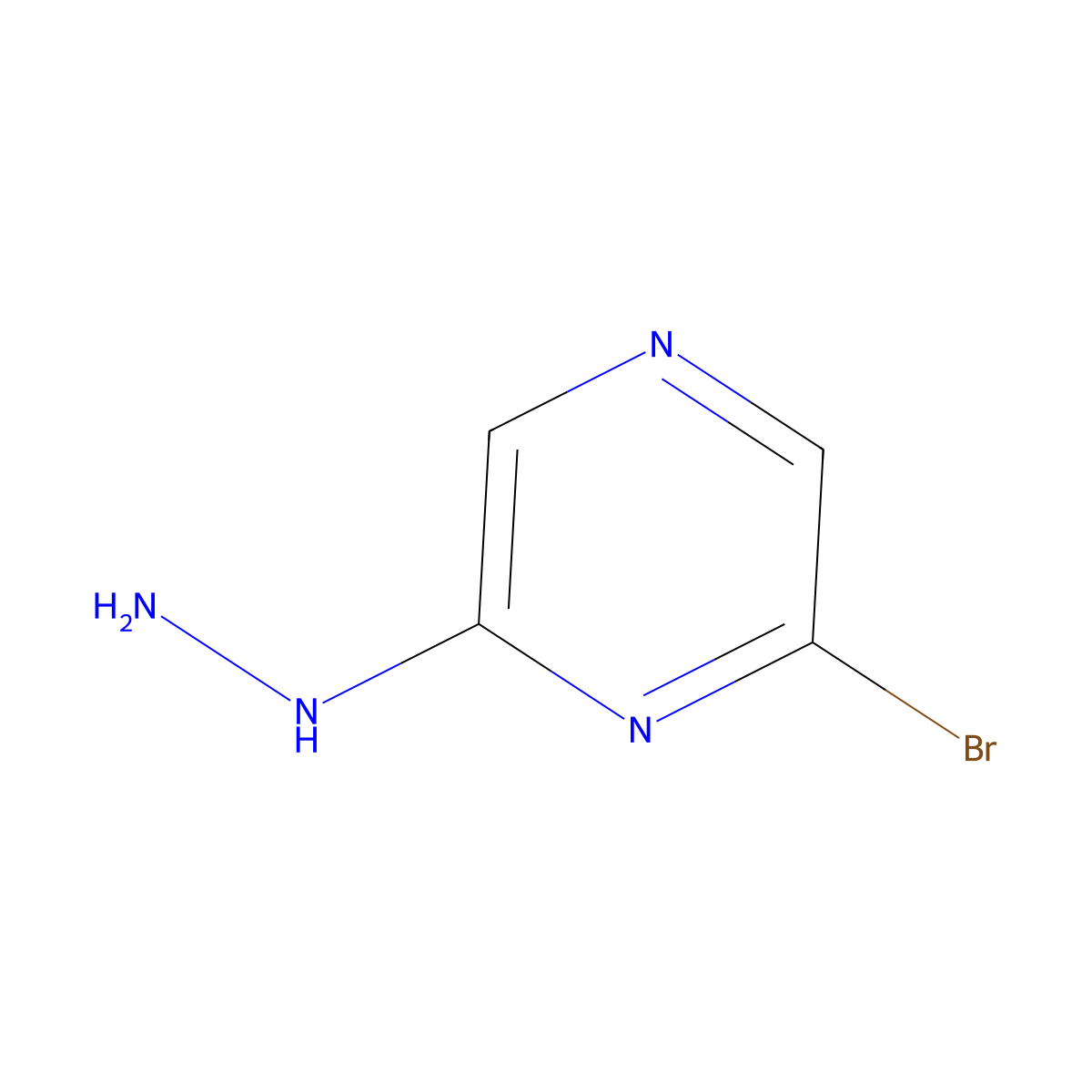 2-Bromo-6-hydrazinylpyrazine molecular structure, CAS 2386740-57-2