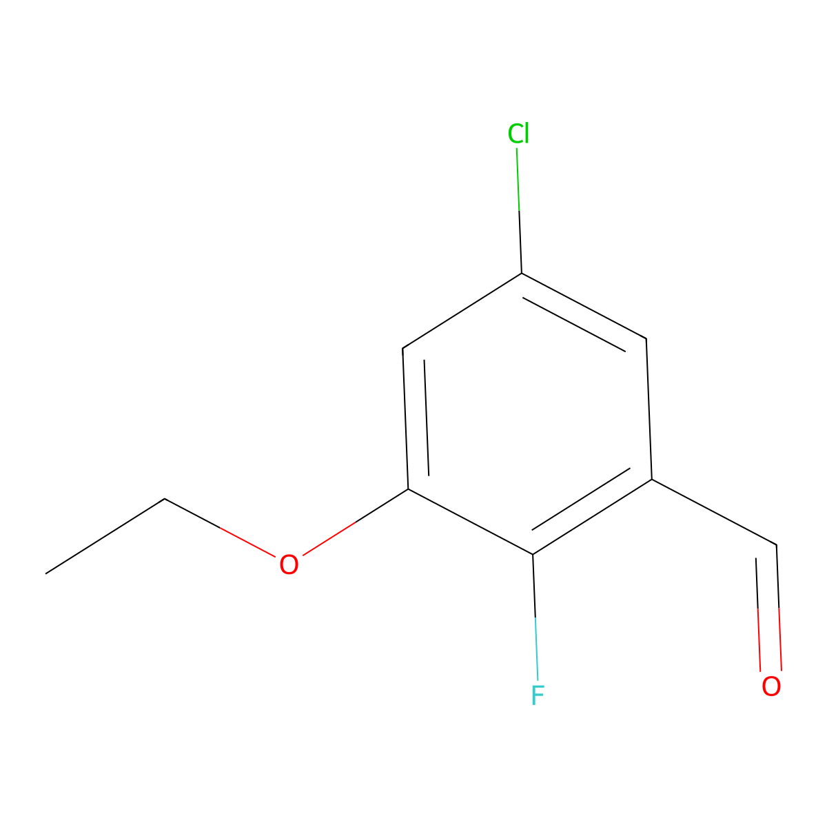 5-Chloro-3-ethoxy-2-fluorobenzaldehyde molecular structure, CAS 2386740-65-2