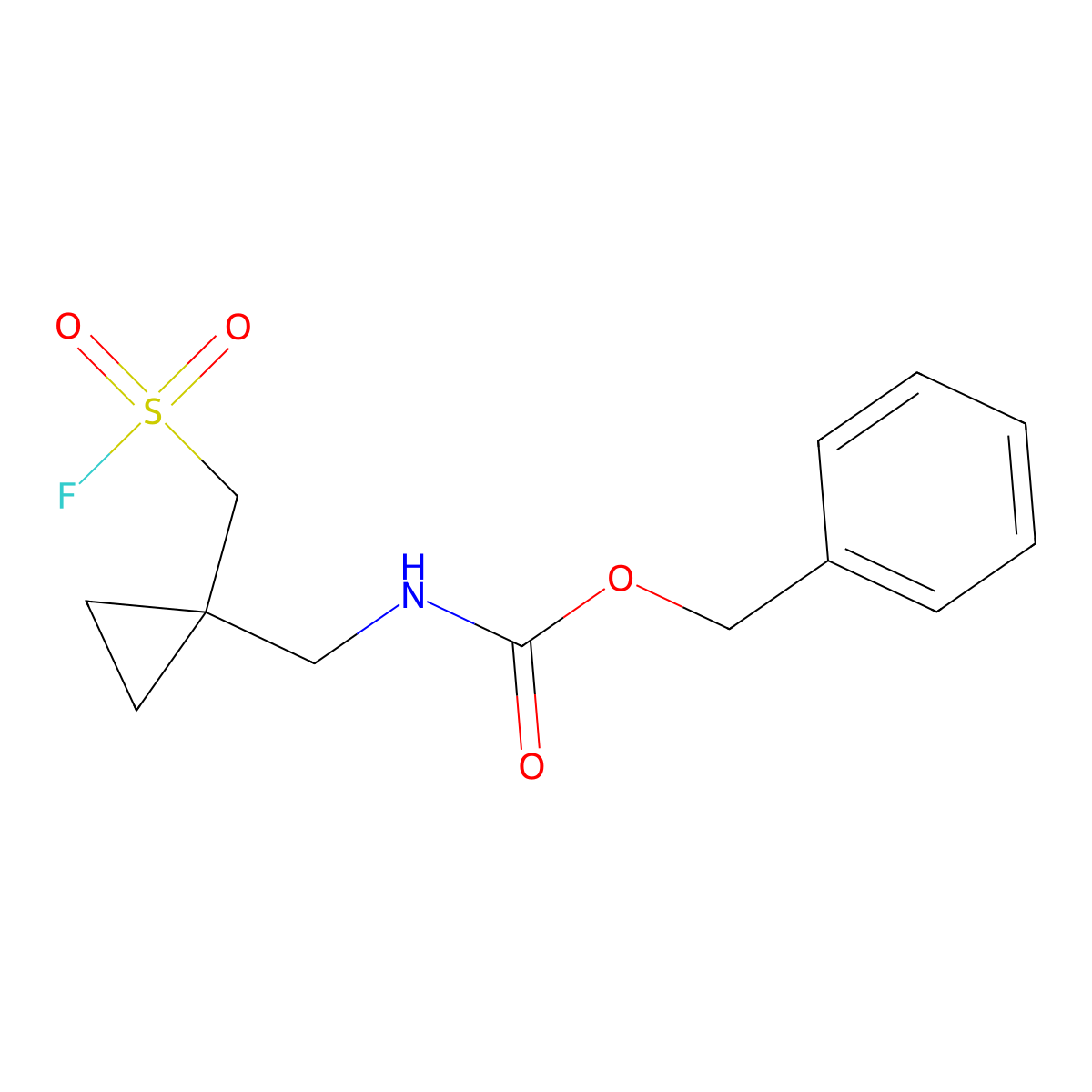 benzyl N-({1-[(fluorosulfonyl)methyl]cyclopropyl}methyl)carbamate molecular structure, CAS 2386742-11-4