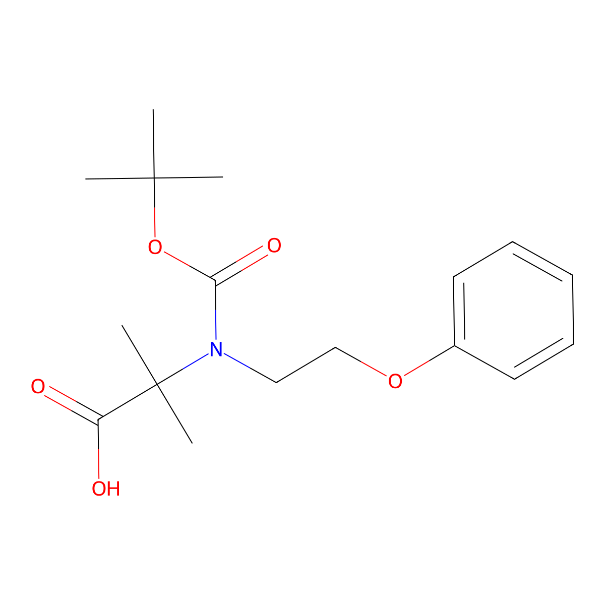 2-{[(Tert-butoxy)carbonyl](2-phenoxyethyl)amino}-2-methylpropanoic acid molecular structure, CAS 2386749-47-7