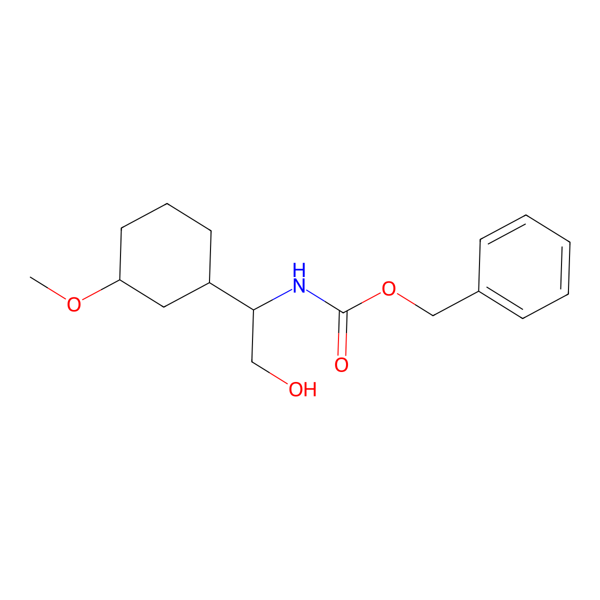 benzyl N-[2-hydroxy-1-(3-methoxycyclohexyl)ethyl]carbamate molecular structure, CAS 2386763-96-6