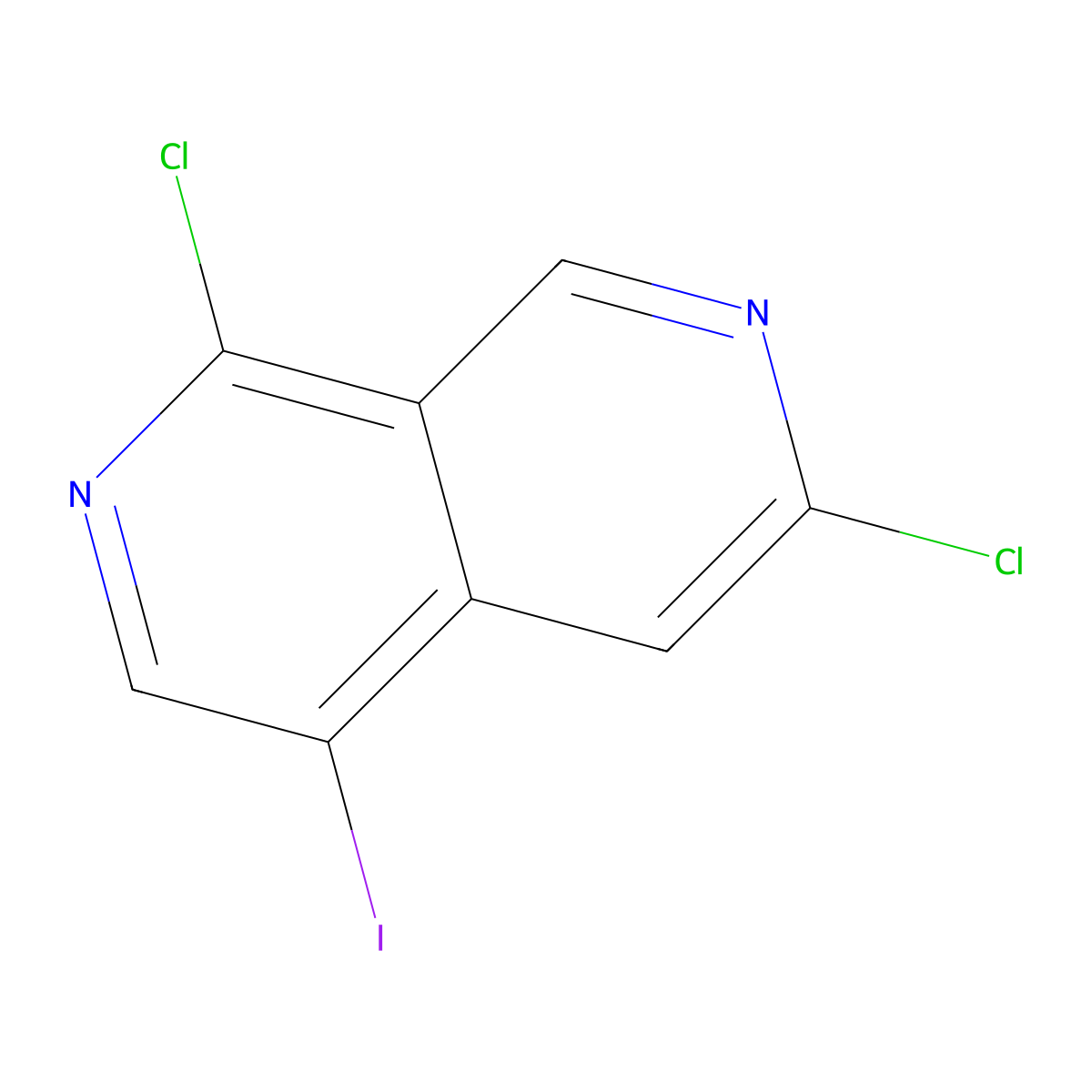 1,6-Dichloro-4-iodo-2,7-naphthyridine molecular structure, CAS 2386767-42-4