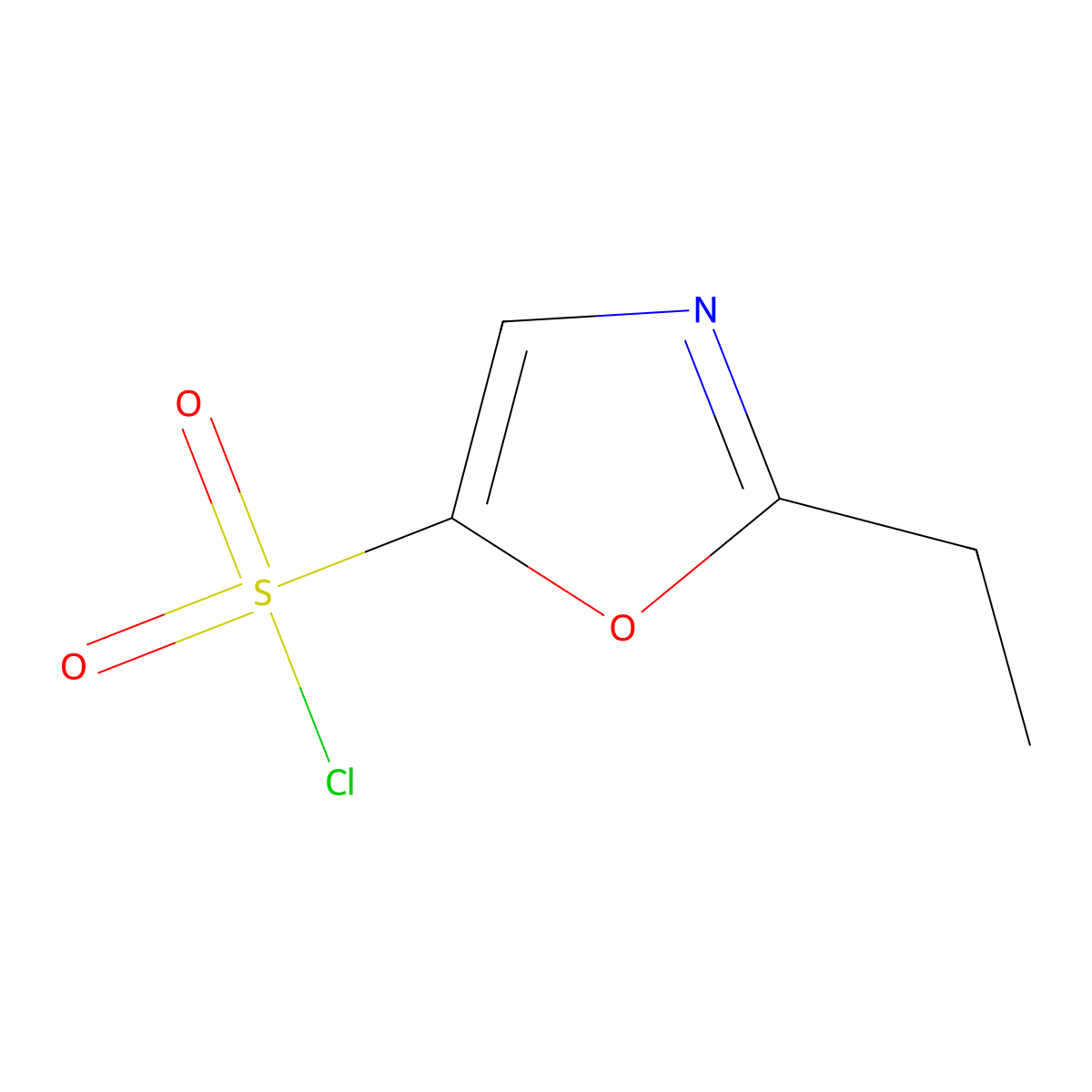 2-Ethyl-1,3-oxazole-5-sulfonyl chloride molecular structure, CAS 2386774-68-9