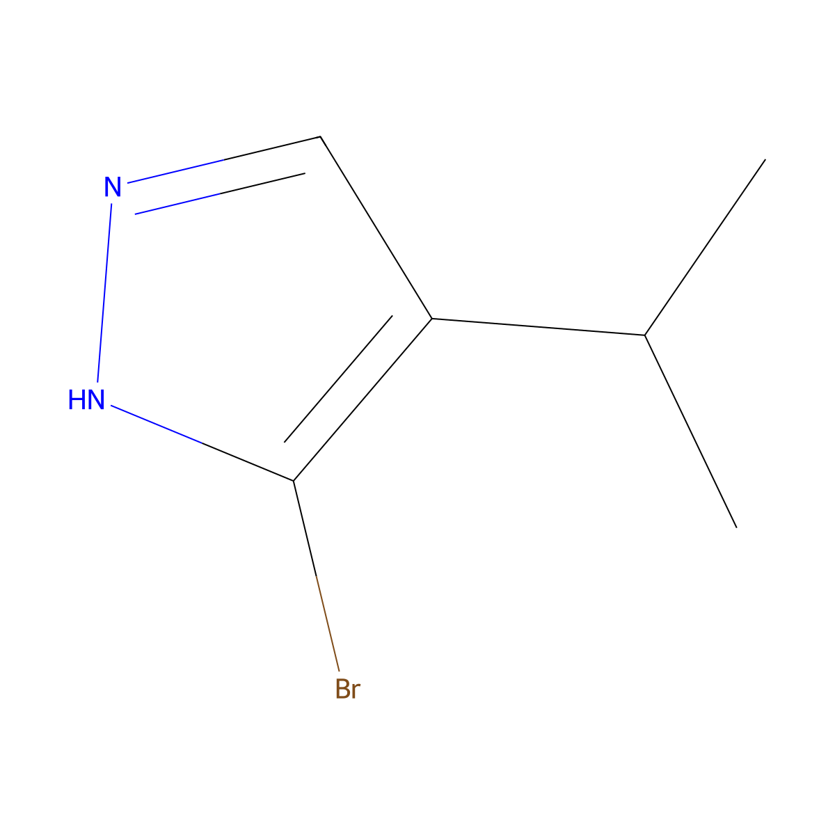 3-Bromo-4-isopropyl-1H-pyrazole molecular structure, CAS 2386776-09-4