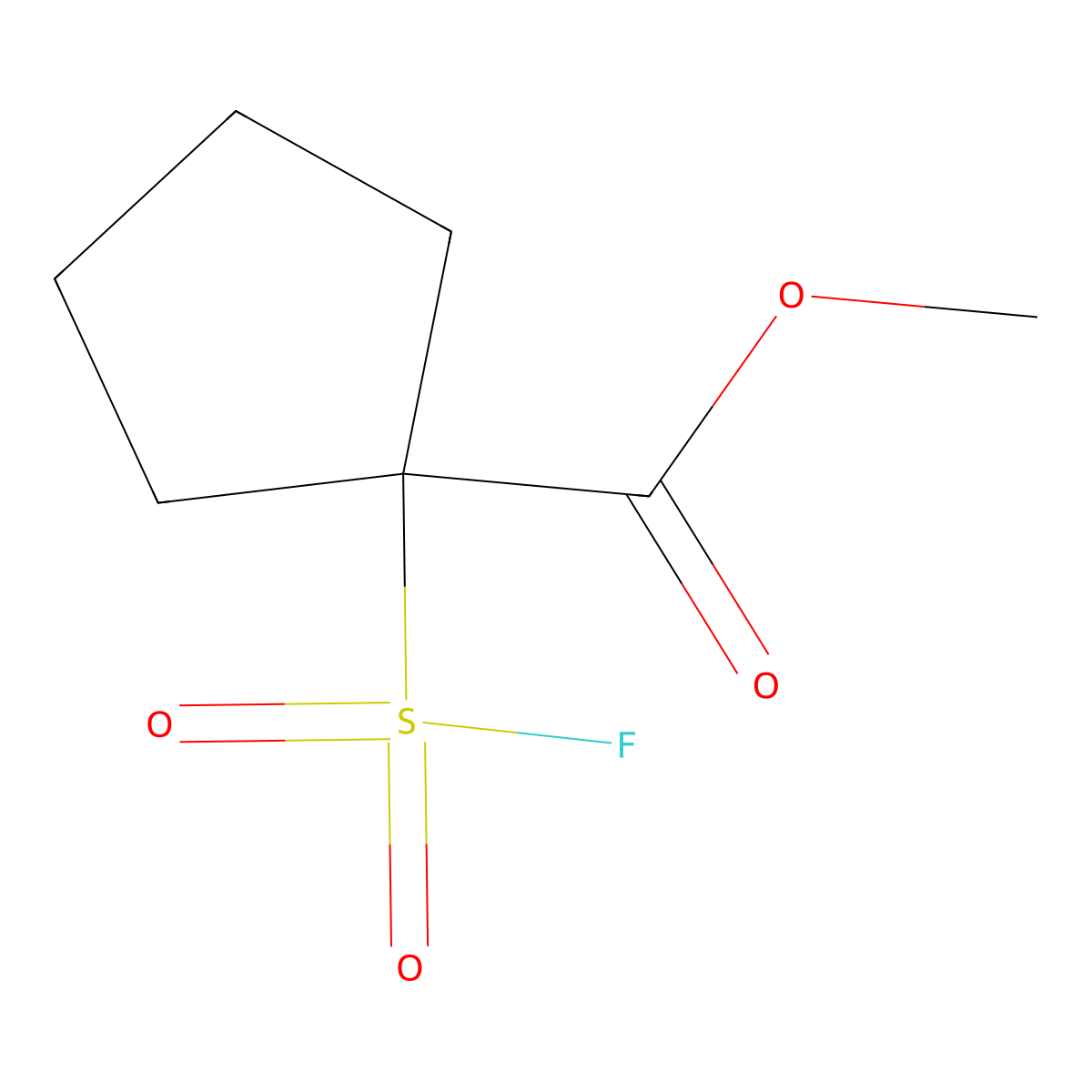 Methyl 1-(fluorosulfonyl)cyclopentane-1-carboxylate molecular structure, CAS 2386783-68-0