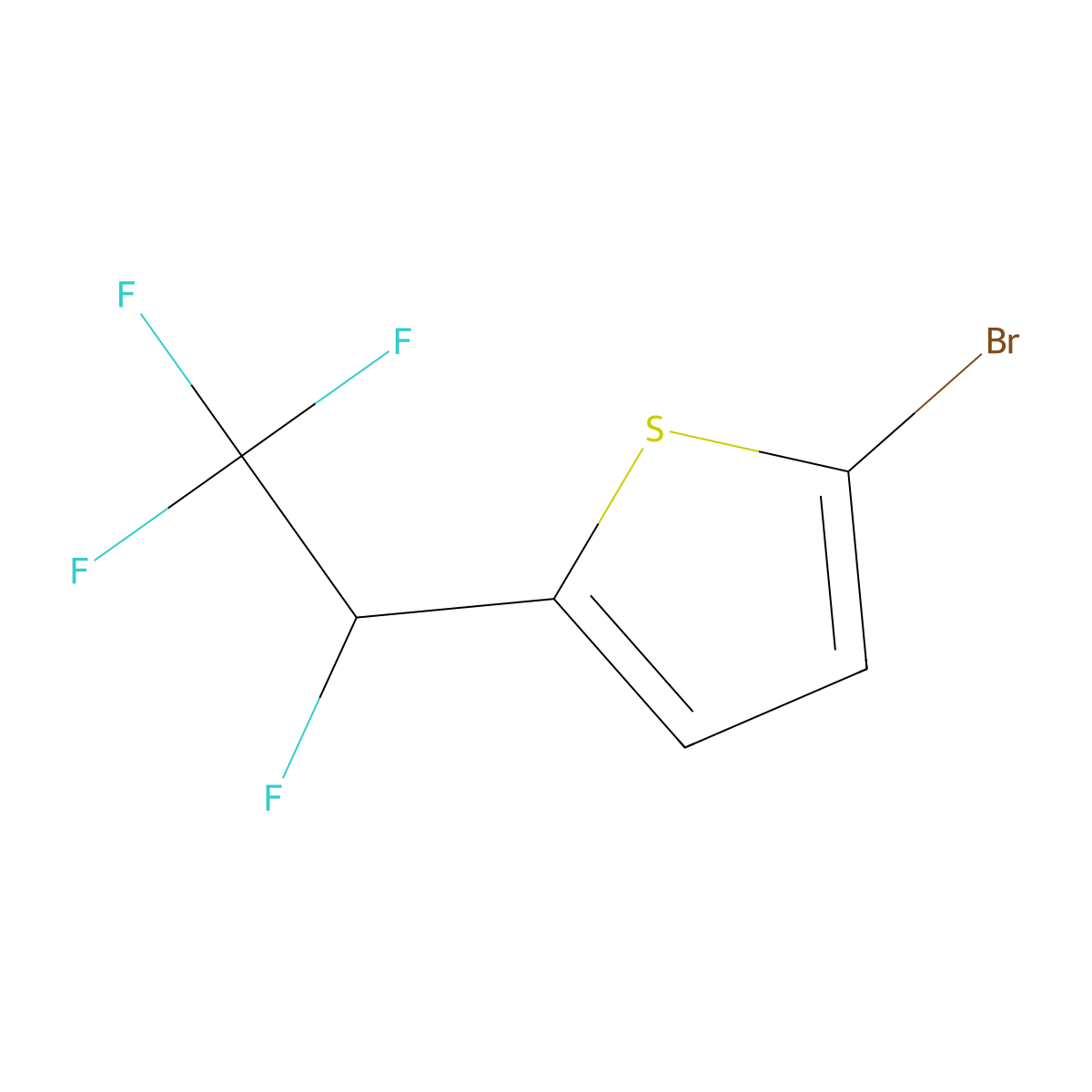 2-Bromo-5-(1,2,2,2-tetrafluoroethyl)thiophene molecular structure, CAS 2386789-79-1