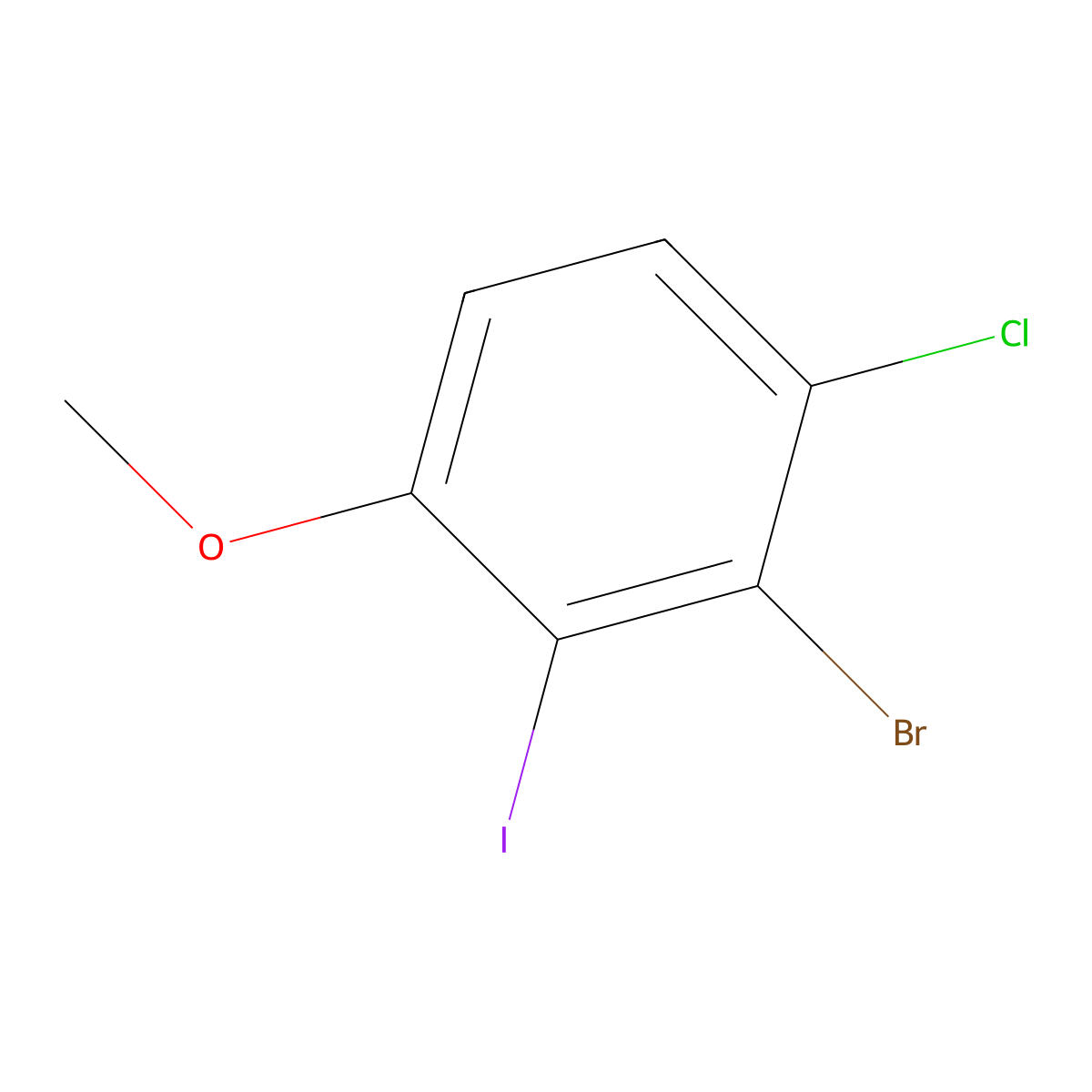 2-Bromo-1-chloro-3-iodo-4-methoxybenzene molecular structure, CAS 2386791-19-9
