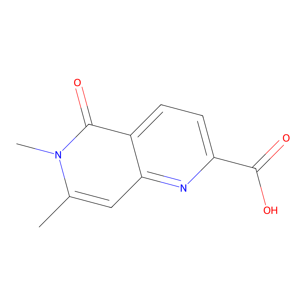 6,7-Dimethyl-5-oxo-5,6-dihydro-1,6-naphthyridine-2-carboxylic acid molecular structure, CAS 2386792-81-8