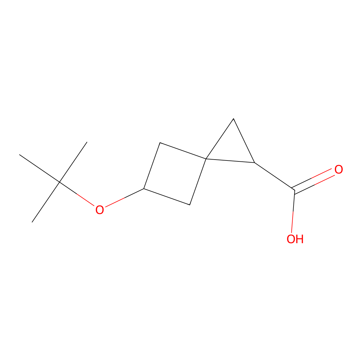 5-(Tert-butoxy)spiro(2.3)hexane-1-carboxylic acid molecular structure, CAS 2386799-13-7
