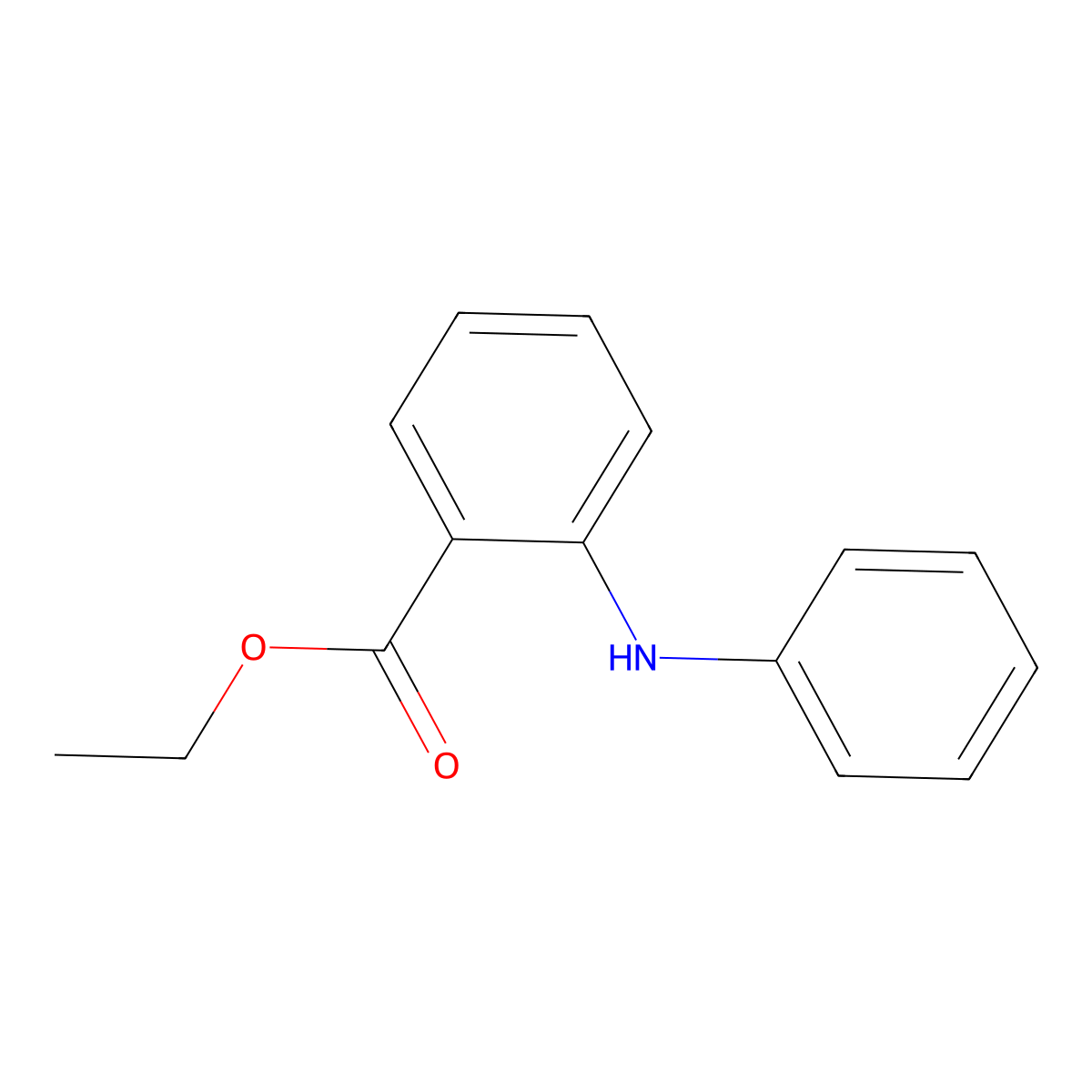 Ethyl 2-(phenylamino)benzoate molecular structure, CAS 23868-11-3