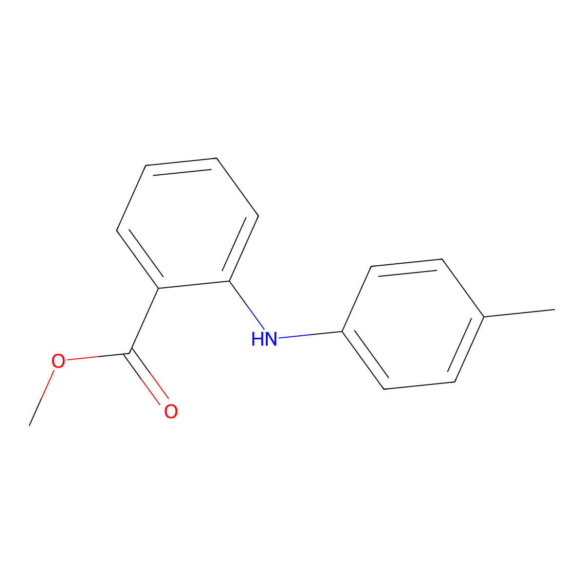 Methyl 2-[(4-methylphenyl)amino]benzoate molecular structure, CAS 23868-15-7