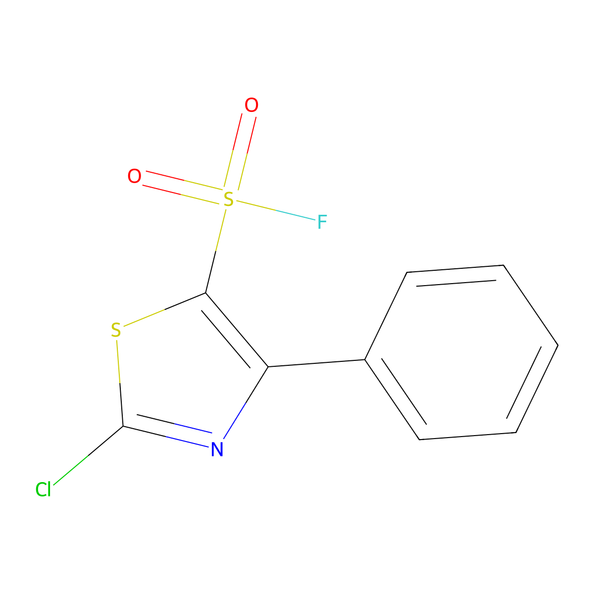 2-Chloro-4-phenyl-1,3-thiazole-5-sulfonyl fluoride molecular structure, CAS 2386807-33-4
