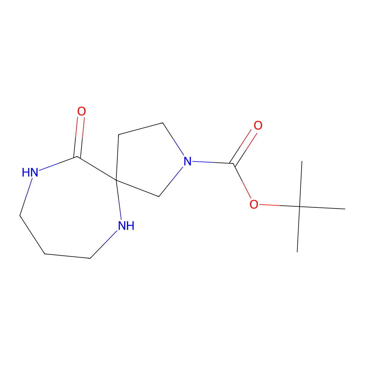 Tert-butyl 11-oxo-2,6,10-triazaspiro[4.6]undecane-2-carboxylate molecular structure, CAS 2386808-17-7