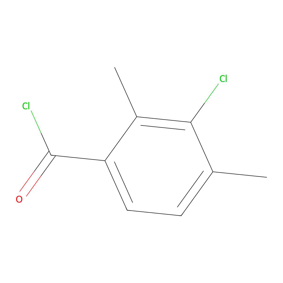 3-Chloro-2,4-dimethylbenZoyl chloride molecular structure, CAS 2386816-48-2