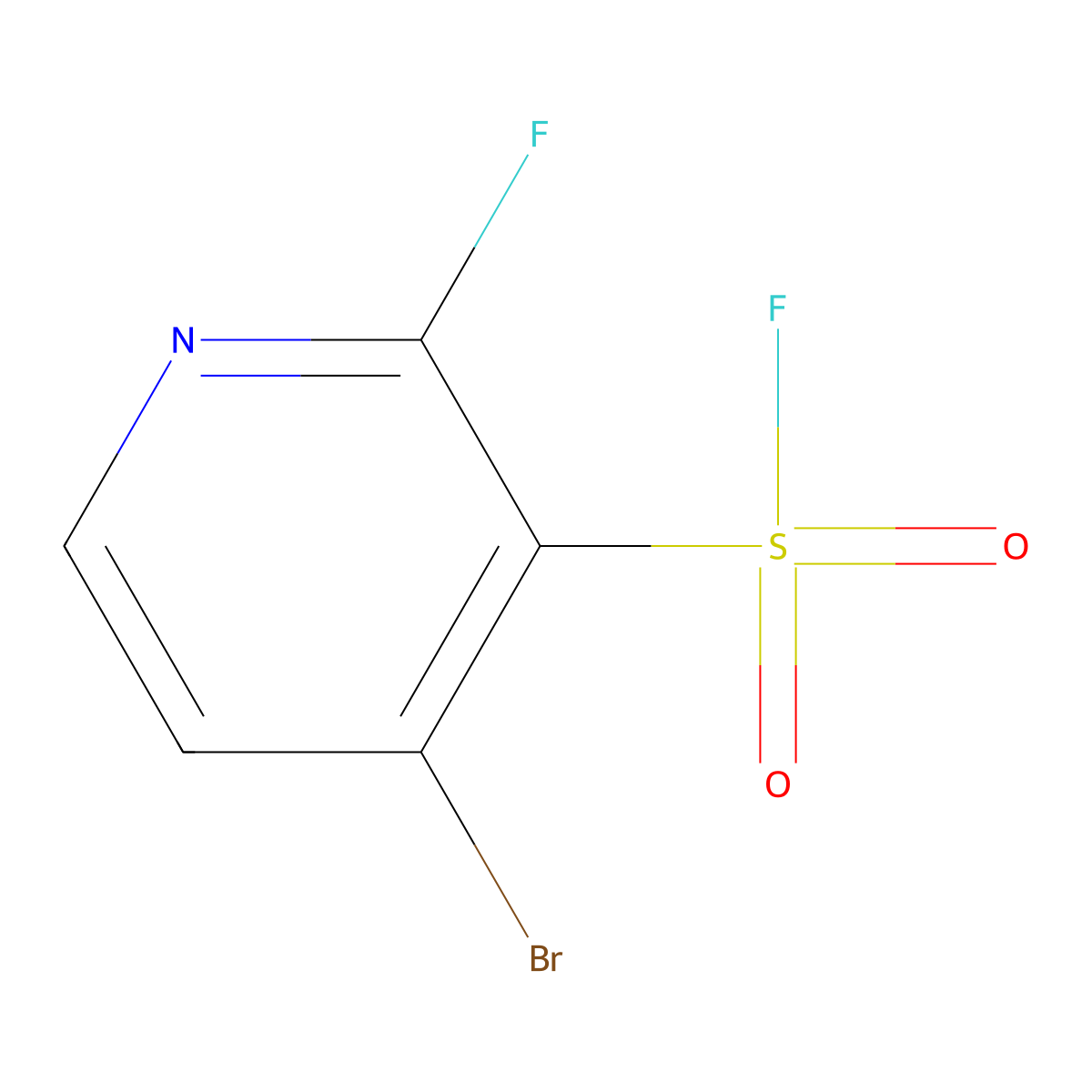 4-Bromo-2-fluoropyridine-3-sulfonyl fluoride molecular structure, CAS 2386818-57-9